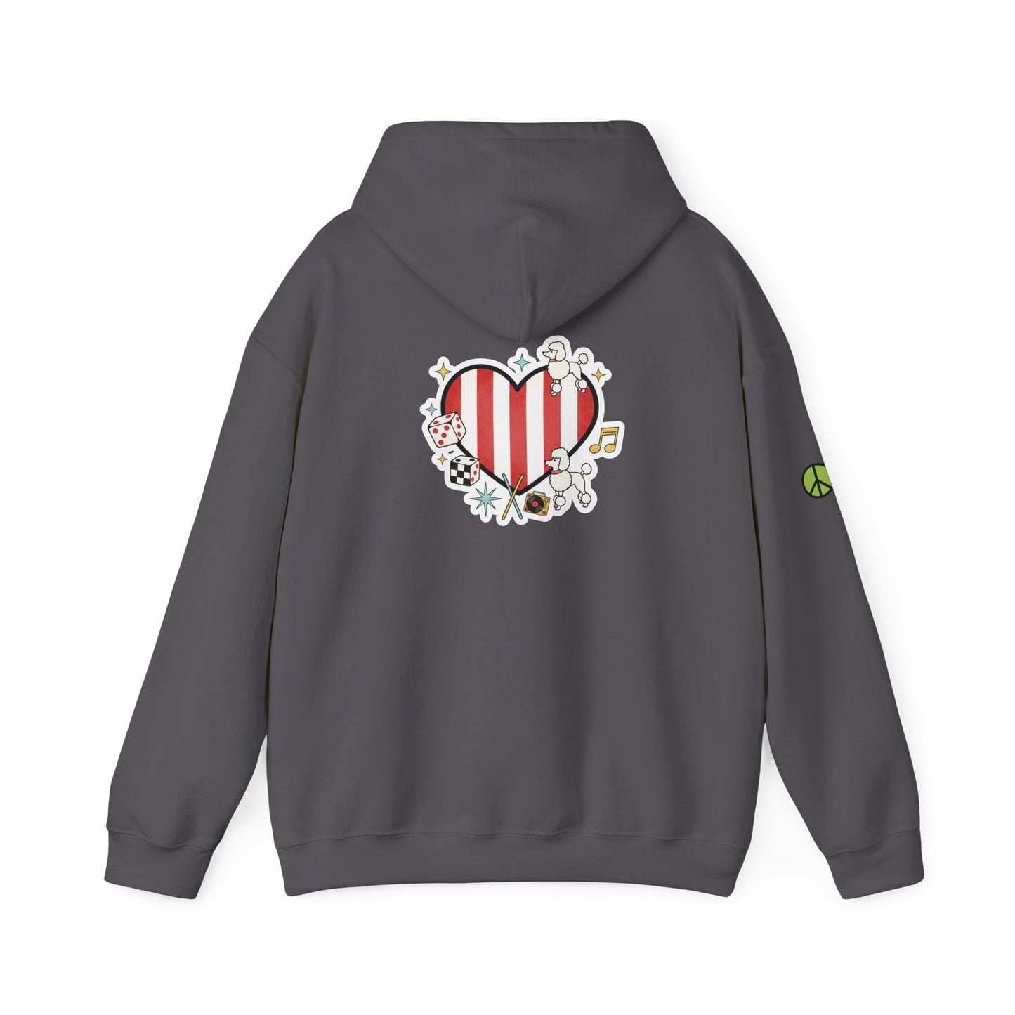 Free Spirit Heart Hoodie, Unisex Cozy Sweatshirt, Comfortable Casual Wear, Perfect for Gifting, Music Lovers, Bohemian Style
