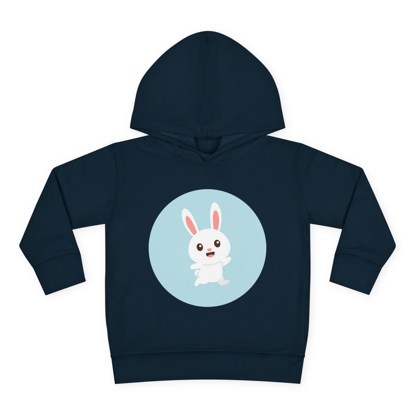 Adorable toddler pullover fleece hoodie with cute bunny design, cozy kids' clothing, spring outfits, Easter gifts, playful apparel