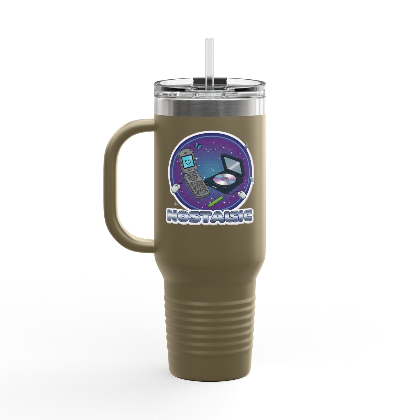 Vibrant Insulated Travel Mug for Coffee Lovers | Perfect for Road Trips, Camping, Gifts, Eco-Friendly