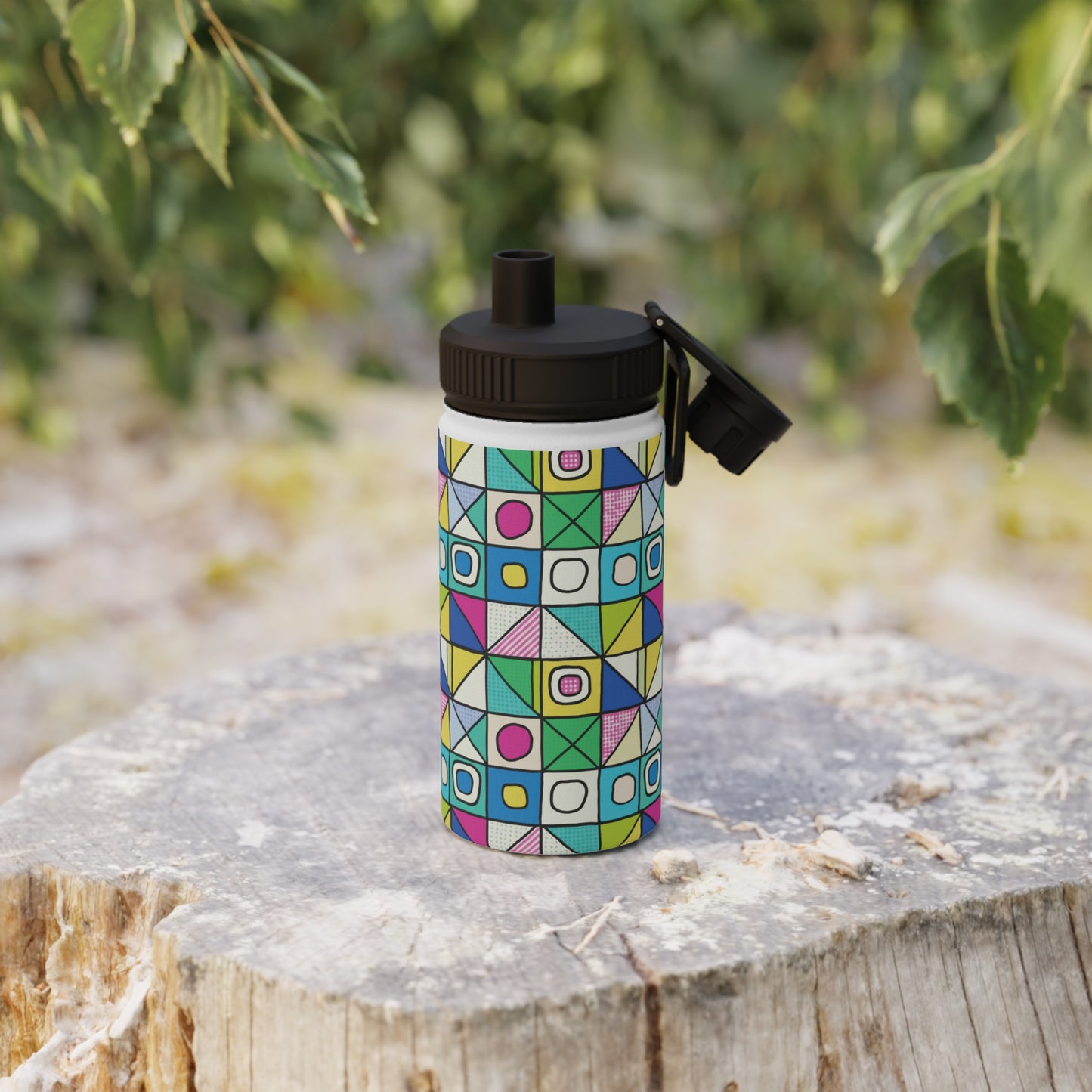 Colorful Floral Stainless Steel Water Bottle, Sport Hydration, Fitness Accessories, Eco-Friendly Gift, Summer Water Bottle