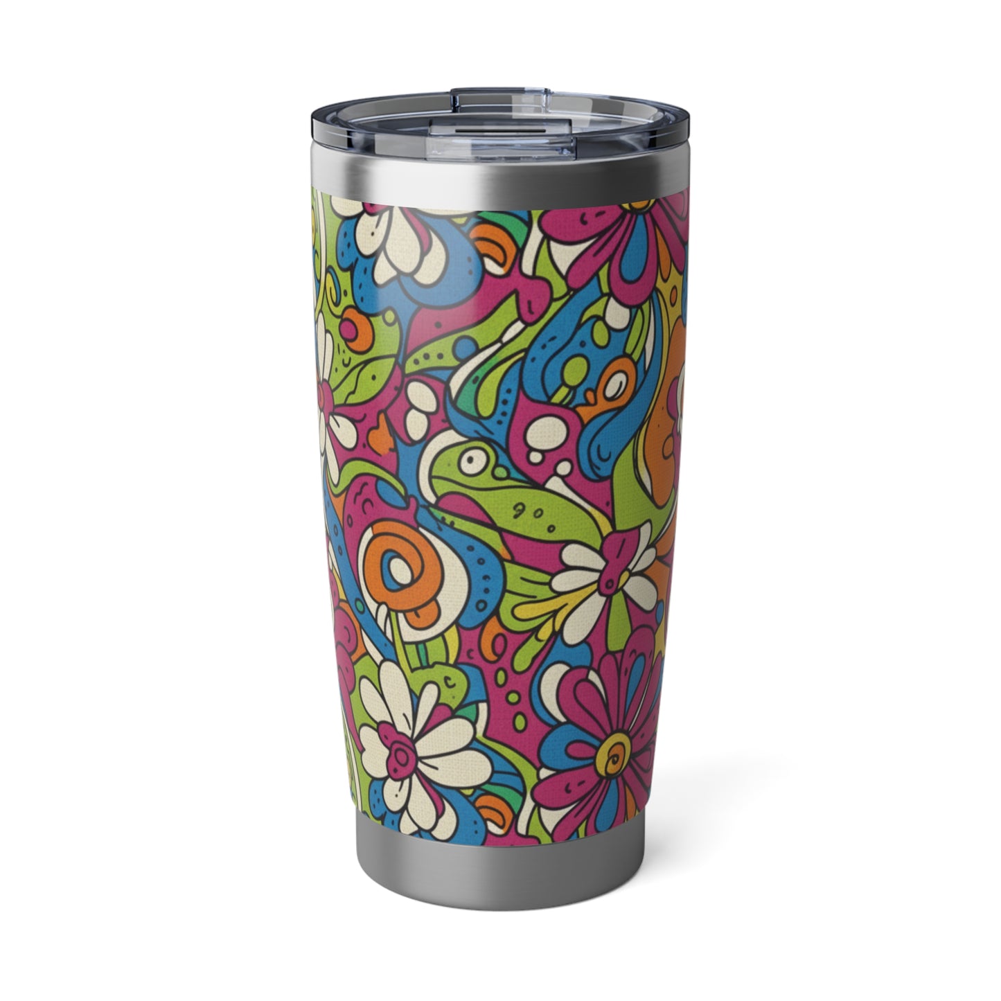 Floral Tumbler, Colorful Travel Mug, Eco-Friendly Drinkware, Vibrant Tumblers for Adventures, Unique Gift for Travelers