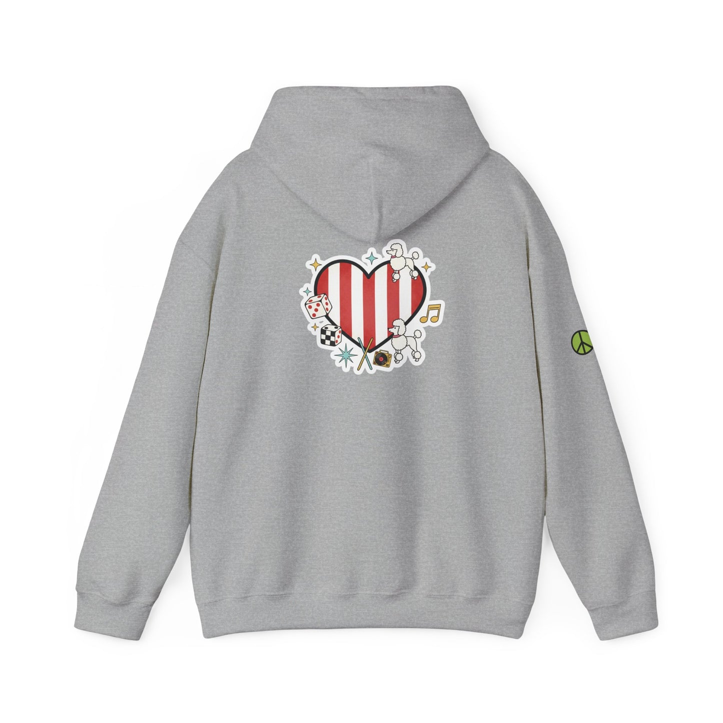 Free Spirit Heart Hoodie, Unisex Cozy Sweatshirt, Comfortable Casual Wear, Perfect for Gifting, Music Lovers, Bohemian Style