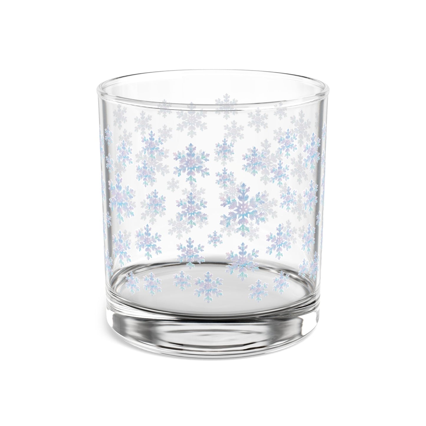 Snowflake Rocks Glass, 10oz - Winter Drinkware, Holiday Gifts for Her, Unique Home Decor, Christmas Party Essentials, Barware