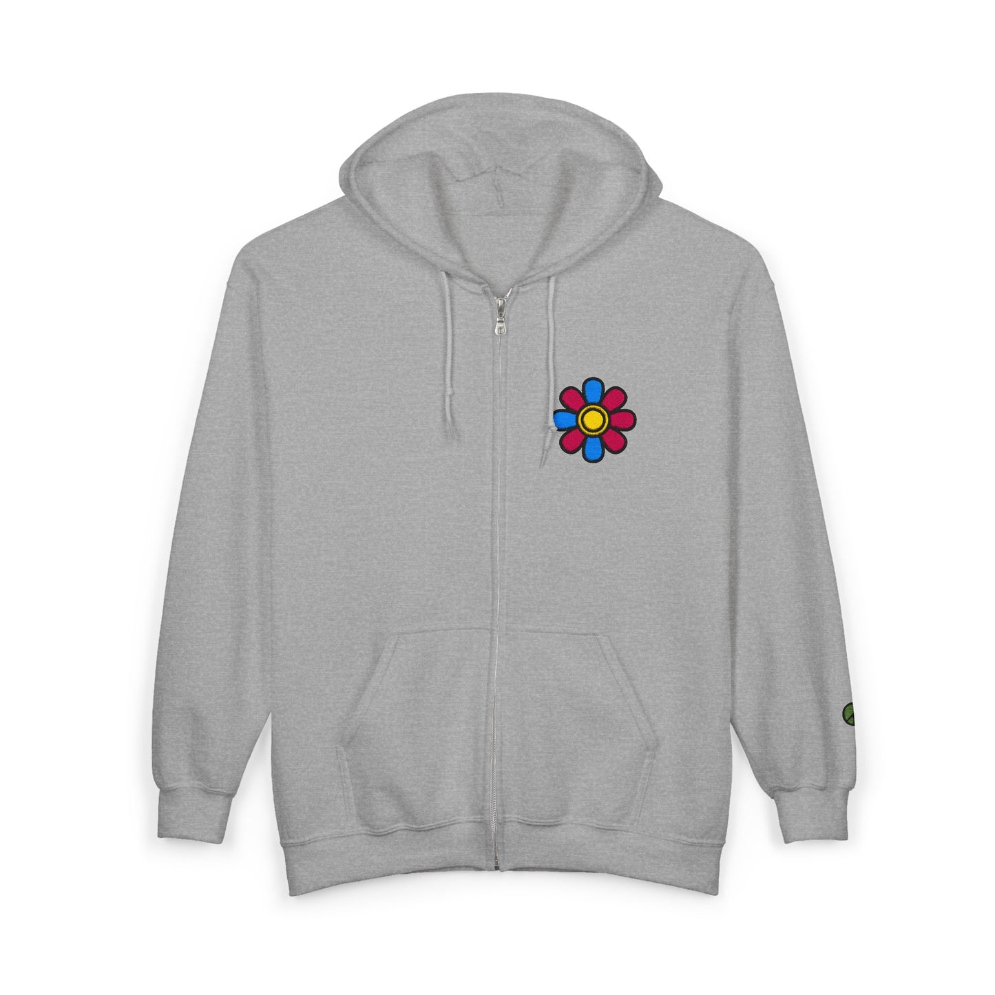 Smiley face Zip-Up Hoodie for Comfort, Unisex Sweater for Casual Style, Perfect Gift, Spring Vibes, Everyday Wear
