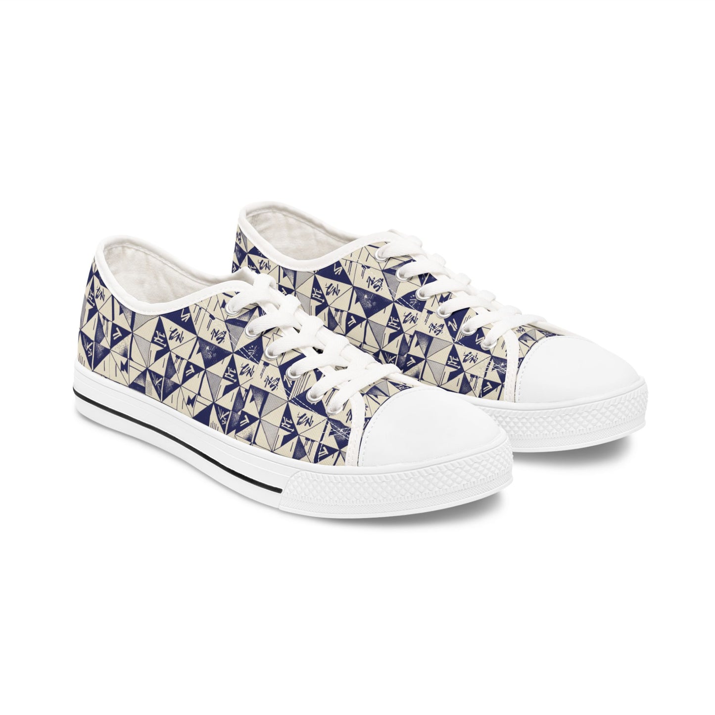 Abstract Graffiti Print Sneakers