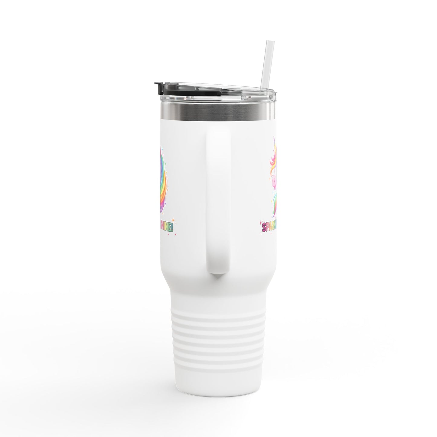 Rainbow Unicorn Insulated Travel Mug, Fun Mug for Kids, Beautiful Gift for Any Celebration, Cute Travel Mug, Party Favor, Unicorn Lover Gift