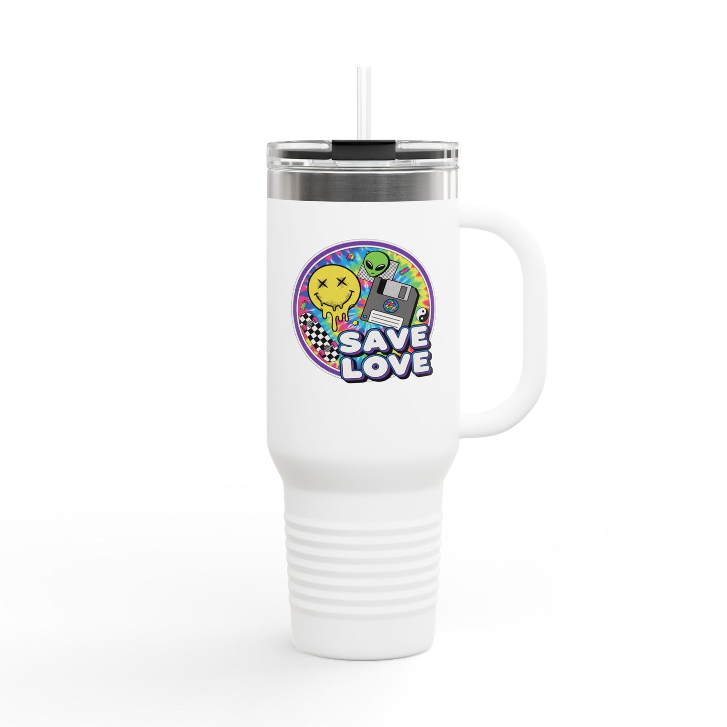 Vibrant Insulated Travel Mug for Coffee Lovers | Perfect for Road Trips, Camping, Gifts, Eco-Friendly