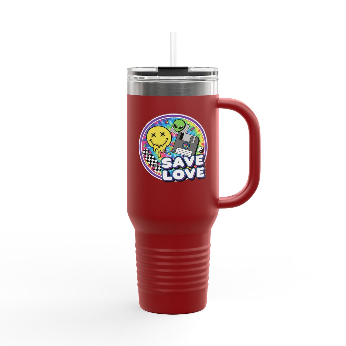 Vibrant Insulated Travel Mug for Coffee Lovers | Perfect for Road Trips, Camping, Gifts, Eco-Friendly