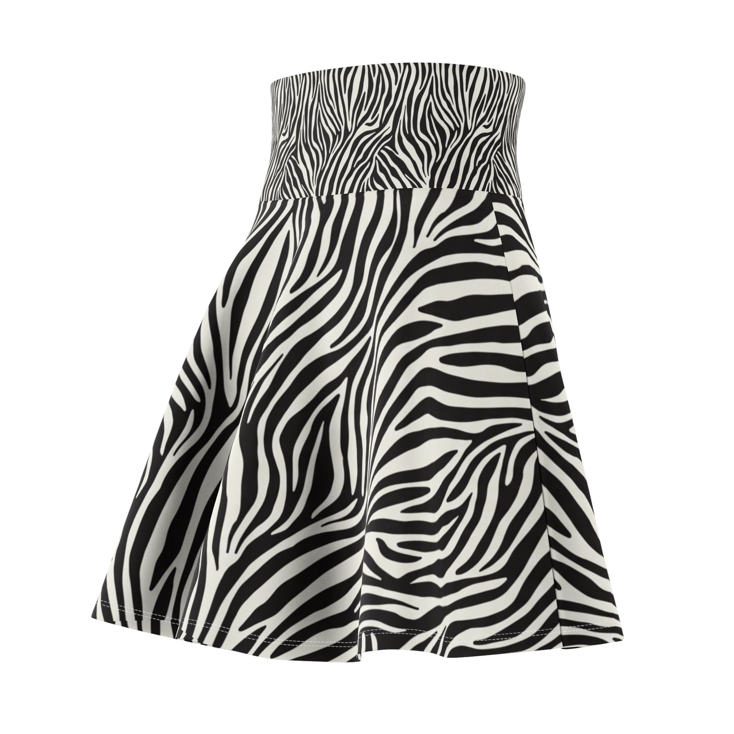 Trendy Zebra Print Skater Skirt, Fashionable Women’s Skirt, Fun Summer Skirt, Casual Outfit Essential, Gift for Her, Unique Style Skirt