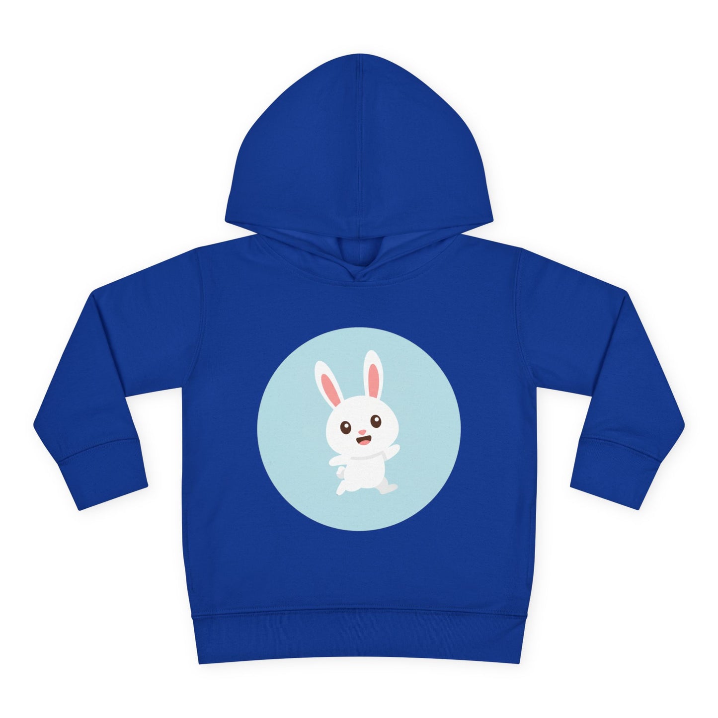 Adorable toddler pullover fleece hoodie with cute bunny design, cozy kids' clothing, spring outfits, Easter gifts, playful apparel