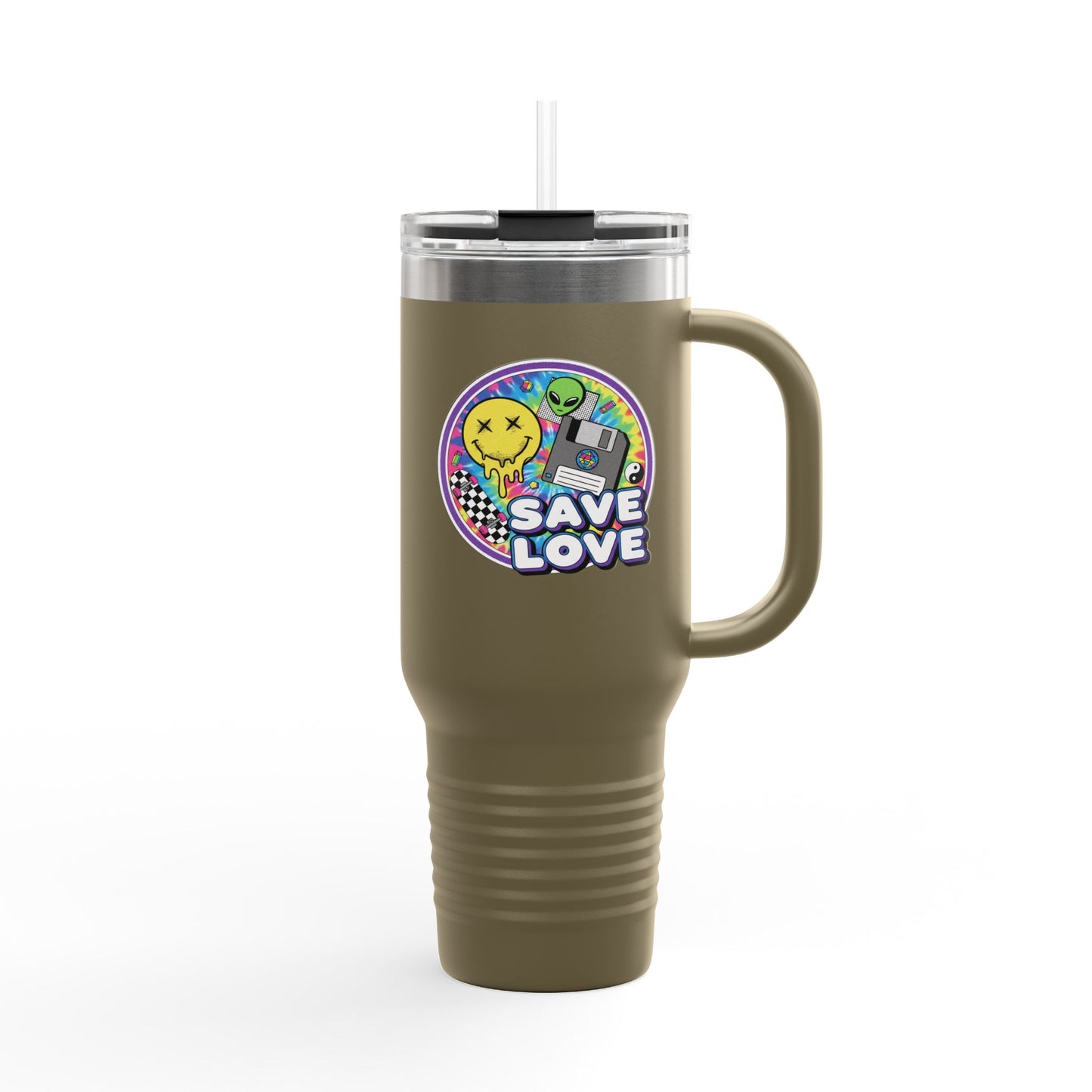 Vibrant Insulated Travel Mug for Coffee Lovers | Perfect for Road Trips, Camping, Gifts, Eco-Friendly