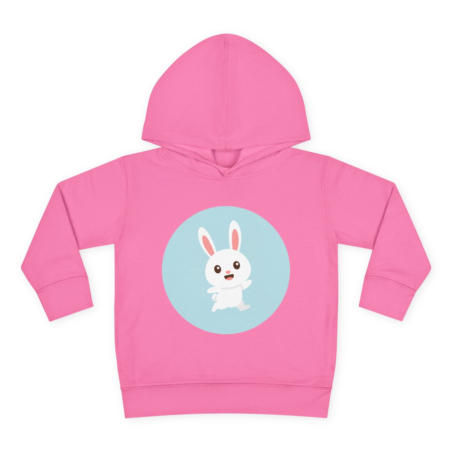 Adorable toddler pullover fleece hoodie with cute bunny design, cozy kids' clothing, spring outfits, Easter gifts, playful apparel