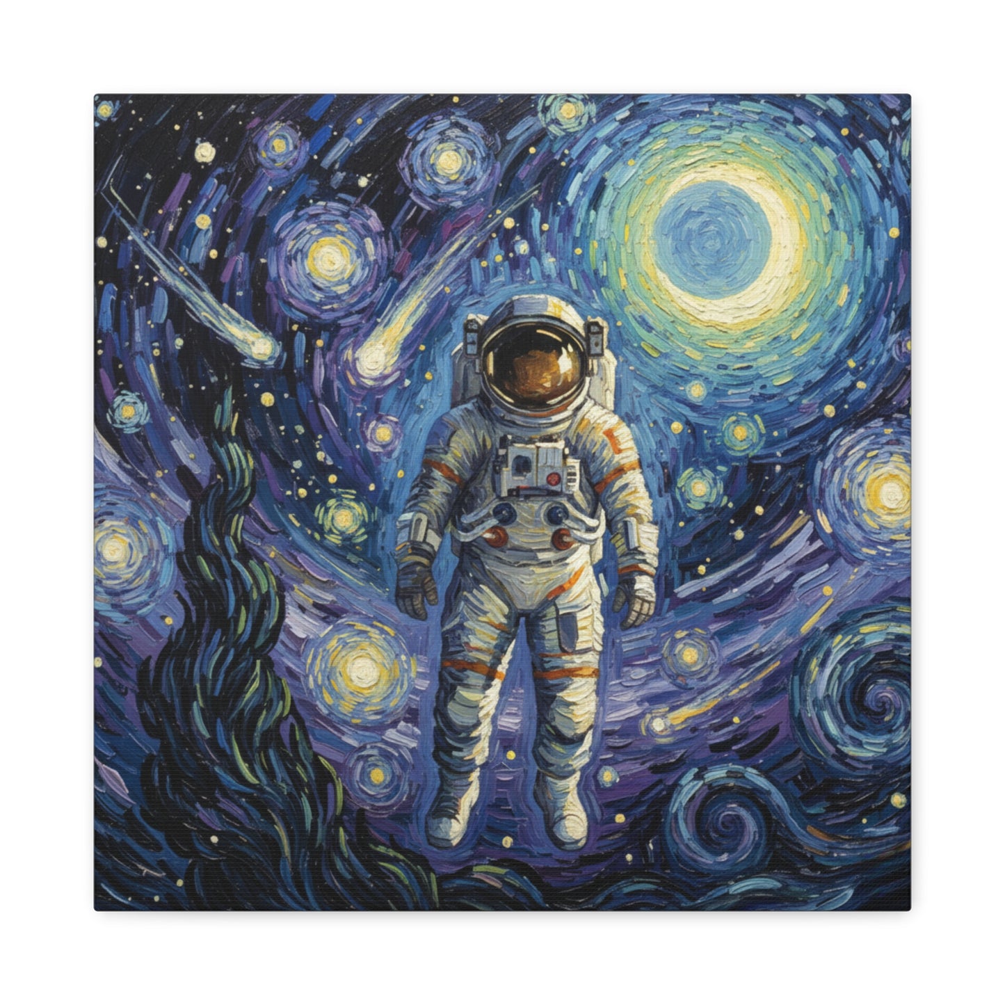 Astronaut - Starry Night Canvas Art, Cosmic Wall Decor, Space-Themed Artwork, Gift for Astronomers, Modern Home Decoration