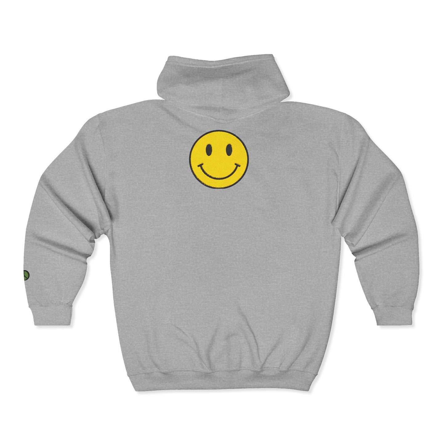 Smiley face Zip-Up Hoodie for Comfort, Unisex Sweater for Casual Style, Perfect Gift, Spring Vibes, Everyday Wear