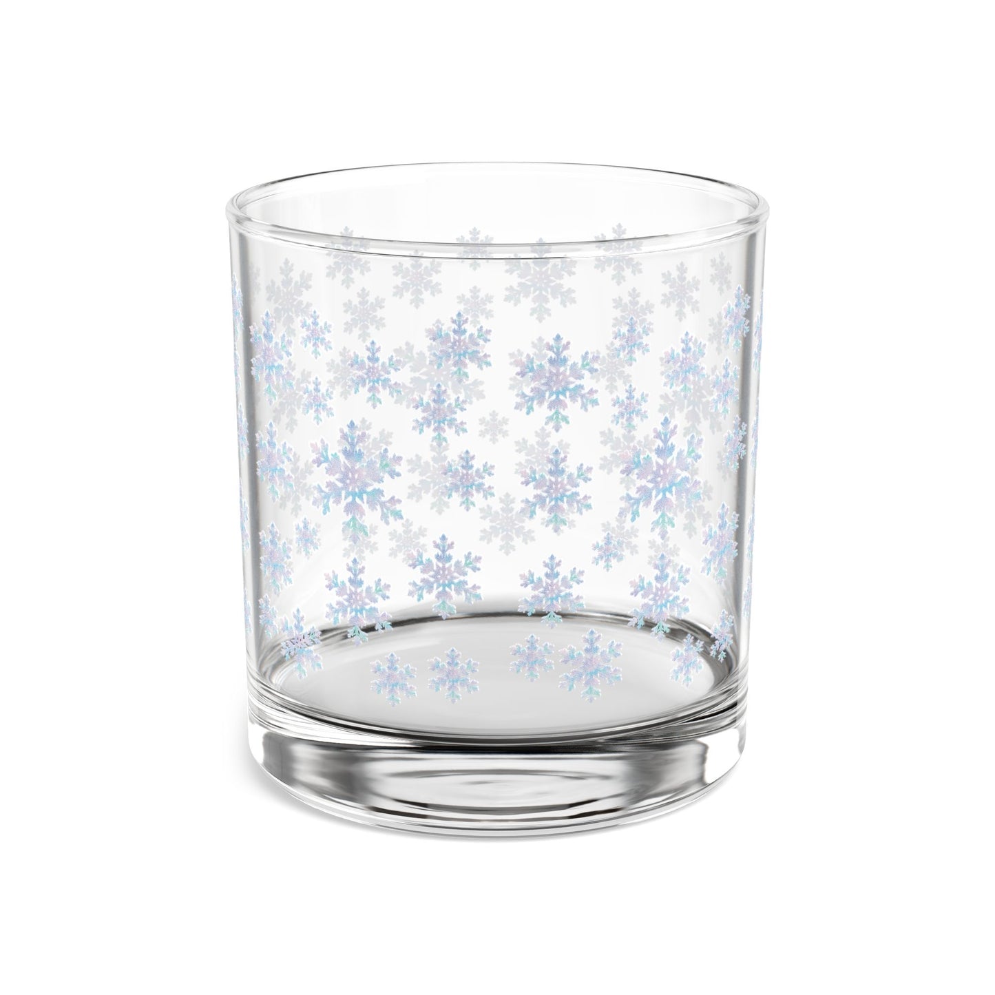 Snowflake Rocks Glass, 10oz - Winter Drinkware, Holiday Gifts for Her, Unique Home Decor, Christmas Party Essentials, Barware
