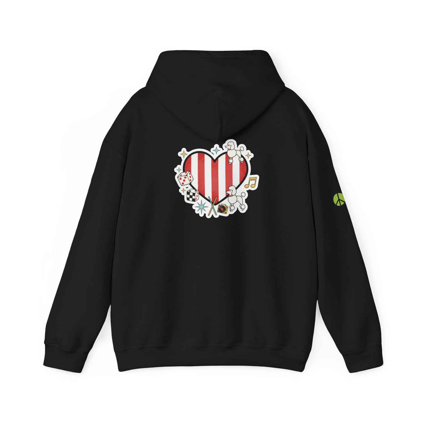 Free Spirit Heart Hoodie, Unisex Cozy Sweatshirt, Comfortable Casual Wear, Perfect for Gifting, Music Lovers, Bohemian Style