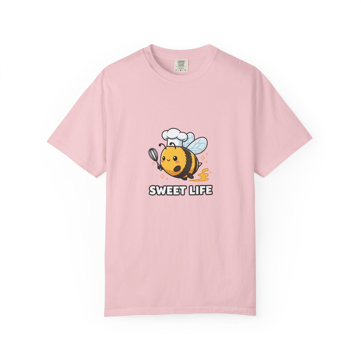 Bee-themed Unisex Garment-Dyed T-shirt, Sweet Life Shirt, Cute Bee Tee, Fun Gift for Beekeepers, Summer Casual Wear