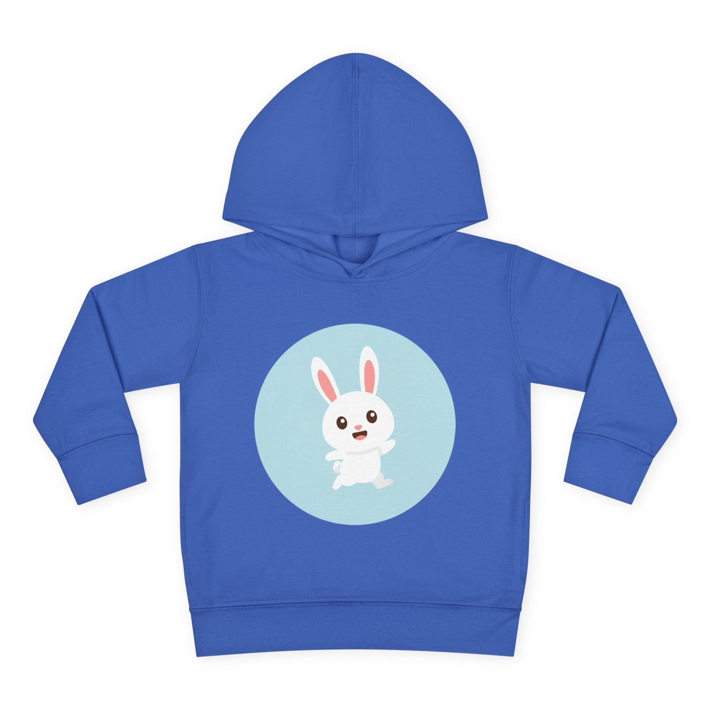 Adorable toddler pullover fleece hoodie with cute bunny design, cozy kids' clothing, spring outfits, Easter gifts, playful apparel