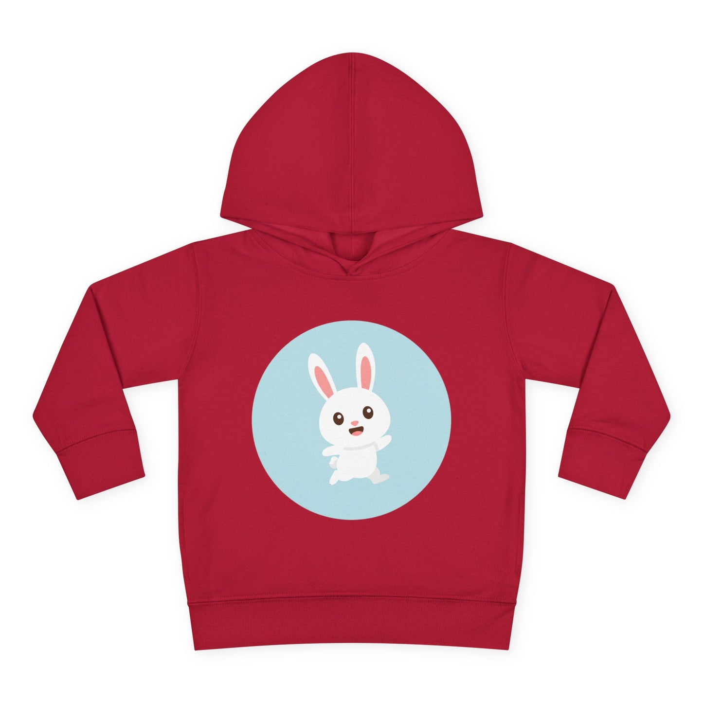 Adorable toddler pullover fleece hoodie with cute bunny design, cozy kids' clothing, spring outfits, Easter gifts, playful apparel
