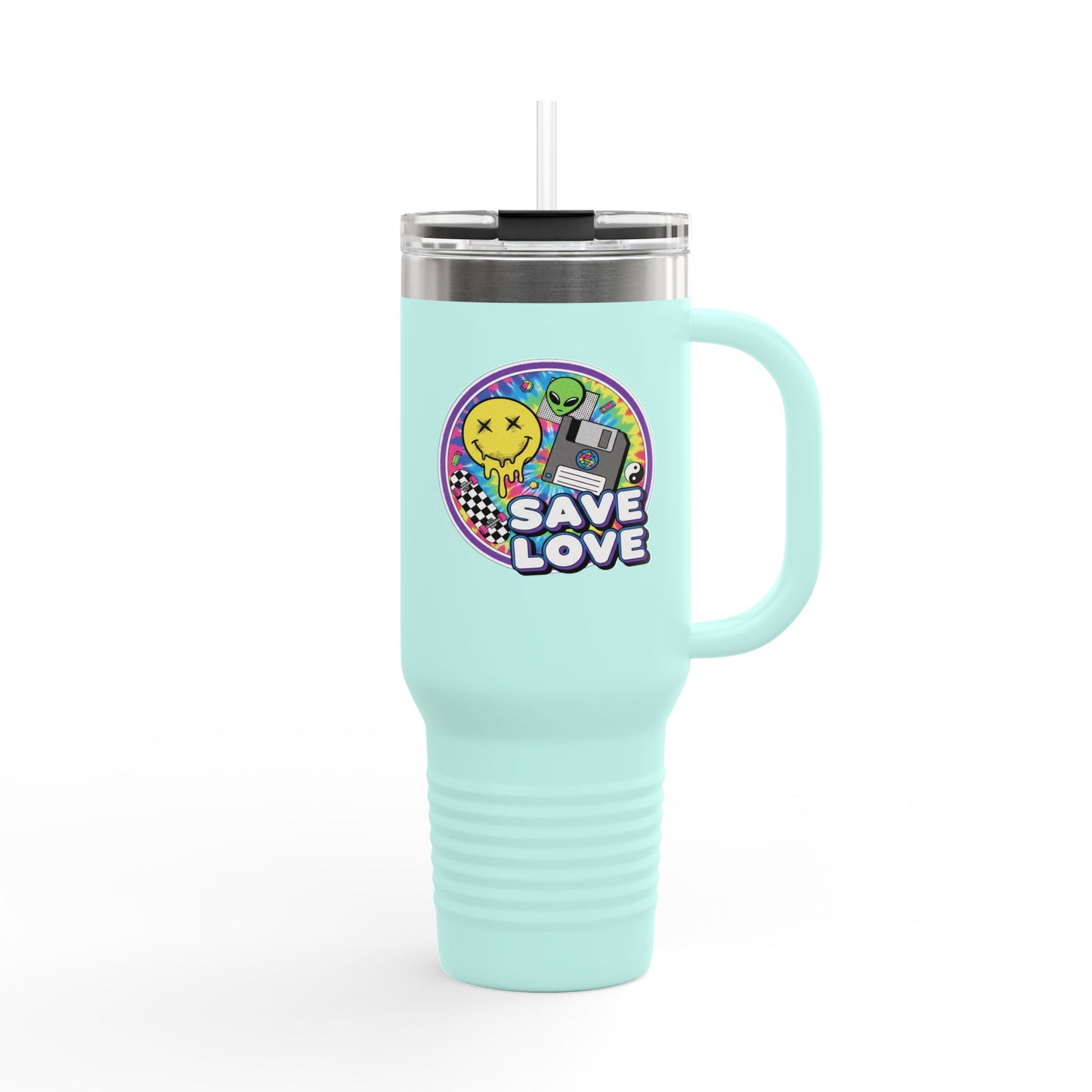 Vibrant Insulated Travel Mug for Coffee Lovers | Perfect for Road Trips, Camping, Gifts, Eco-Friendly