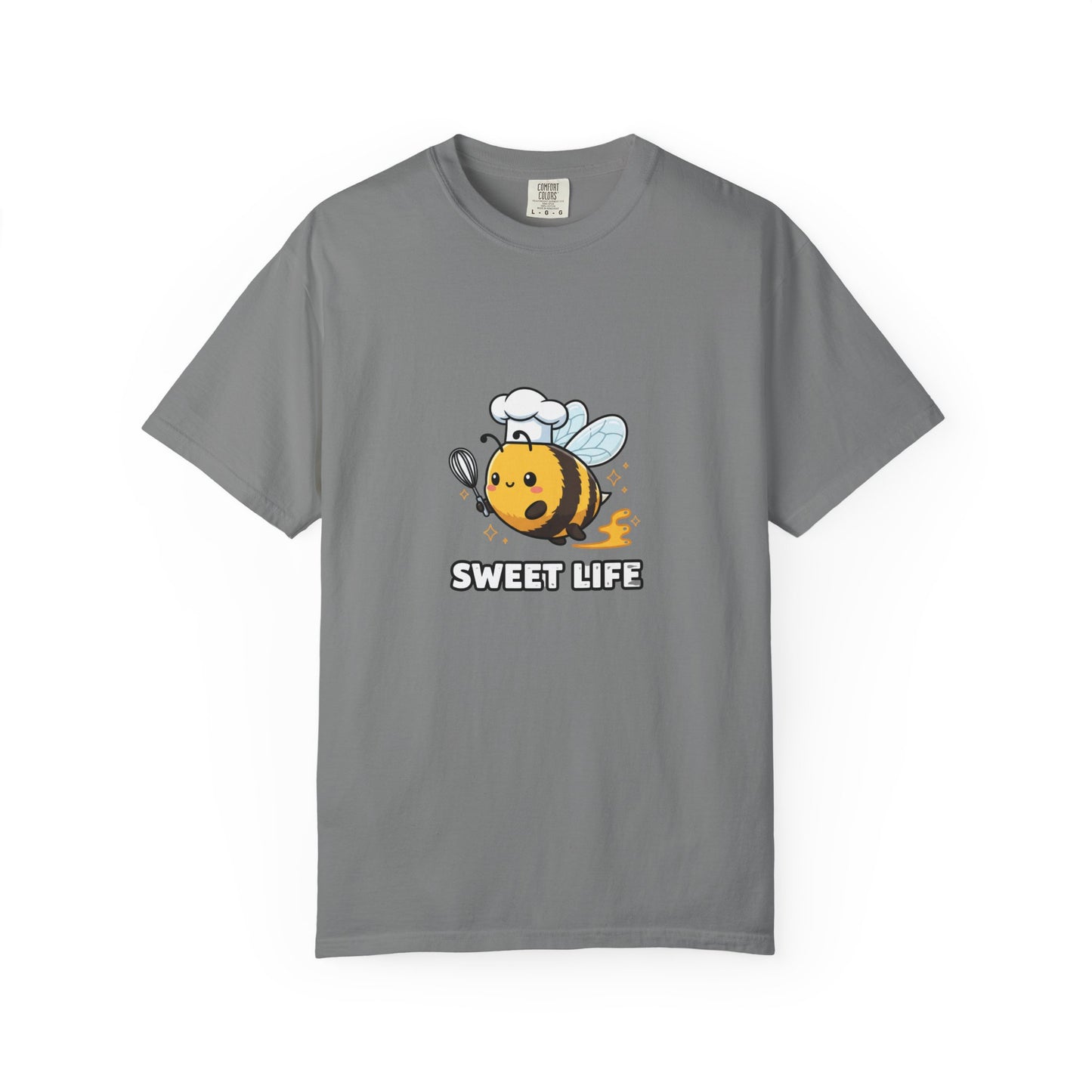 Bee-themed Unisex Garment-Dyed T-shirt, Sweet Life Shirt, Cute Bee Tee, Fun Gift for Beekeepers, Summer Casual Wear