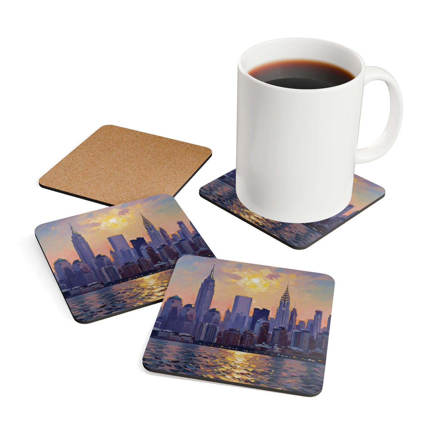 Coaster Set NYC Skyline