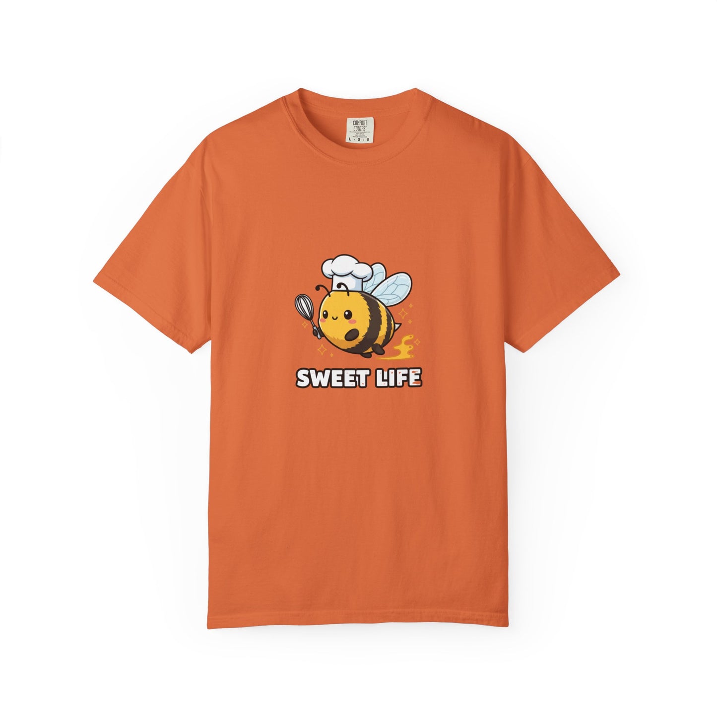Bee-themed Unisex Garment-Dyed T-shirt, Sweet Life Shirt, Cute Bee Tee, Fun Gift for Beekeepers, Summer Casual Wear