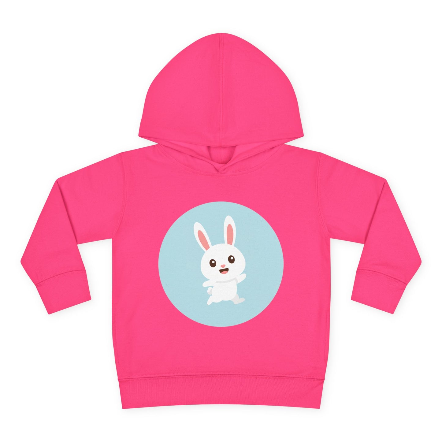 Adorable toddler pullover fleece hoodie with cute bunny design, cozy kids' clothing, spring outfits, Easter gifts, playful apparel
