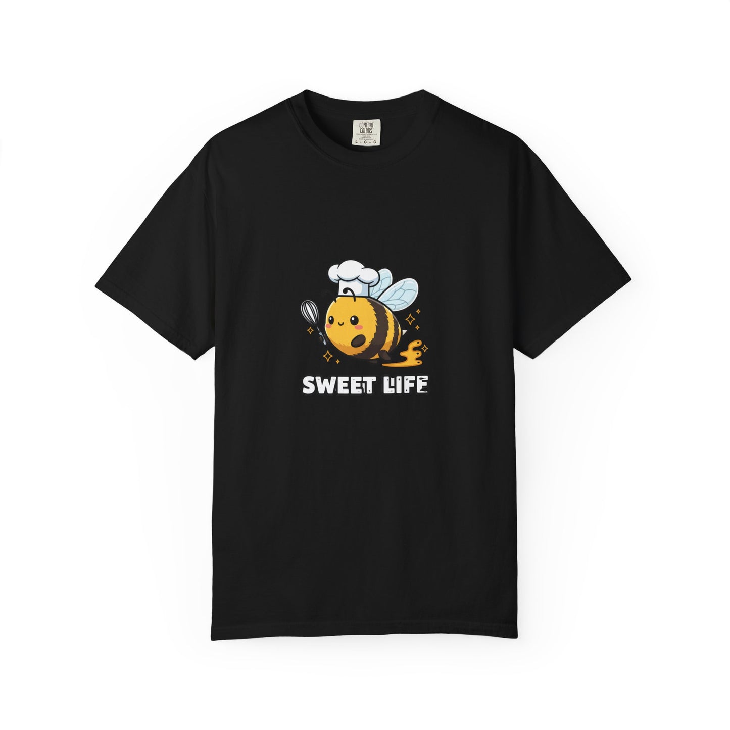 Bee-themed Unisex Garment-Dyed T-shirt, Sweet Life Shirt, Cute Bee Tee, Fun Gift for Beekeepers, Summer Casual Wear