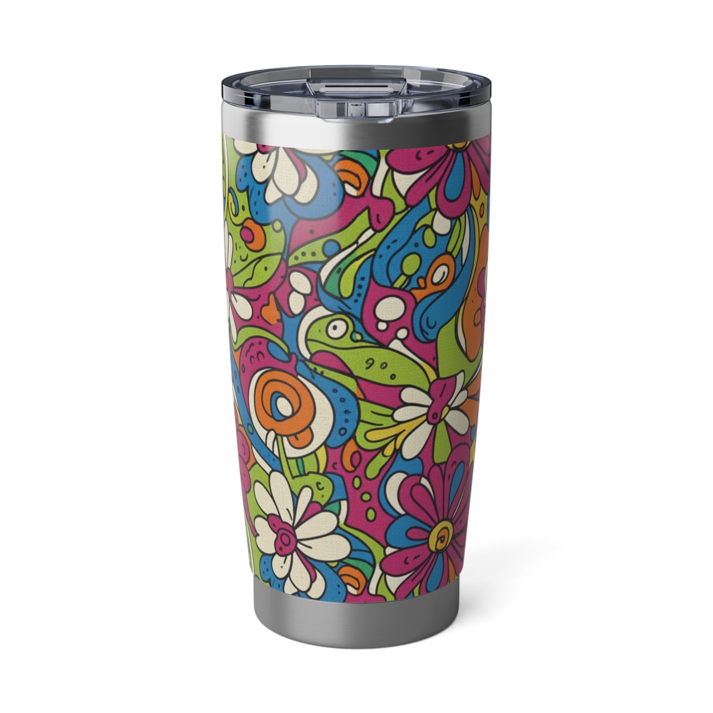 Floral Tumbler, Colorful Travel Mug, Eco-Friendly Drinkware, Vibrant Tumblers for Adventures, Unique Gift for Travelers