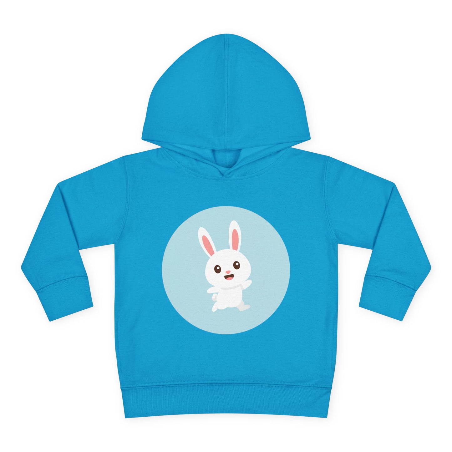 Adorable toddler pullover fleece hoodie with cute bunny design, cozy kids' clothing, spring outfits, Easter gifts, playful apparel