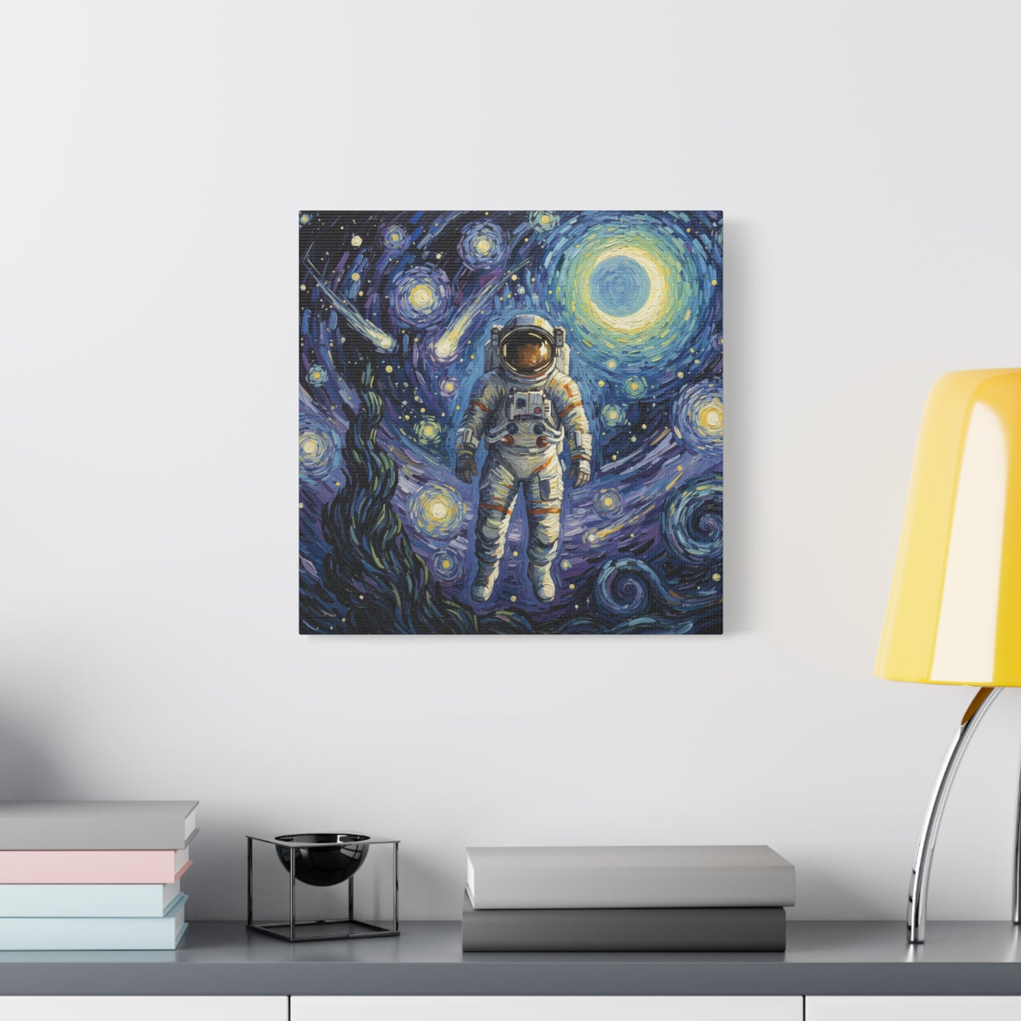 Astronaut - Starry Night Canvas Art, Cosmic Wall Decor, Space-Themed Artwork, Gift for Astronomers, Modern Home Decoration