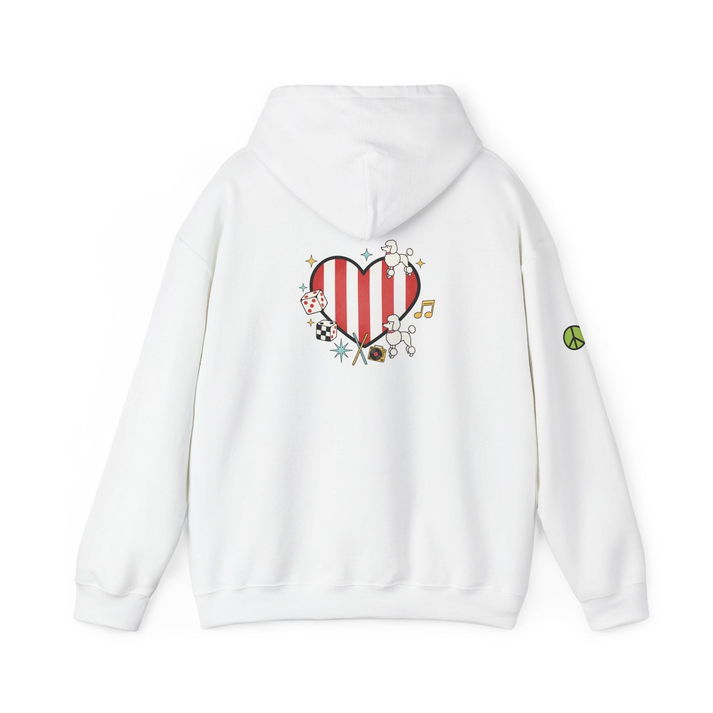 Free Spirit Heart Hoodie, Unisex Cozy Sweatshirt, Comfortable Casual Wear, Perfect for Gifting, Music Lovers, Bohemian Style