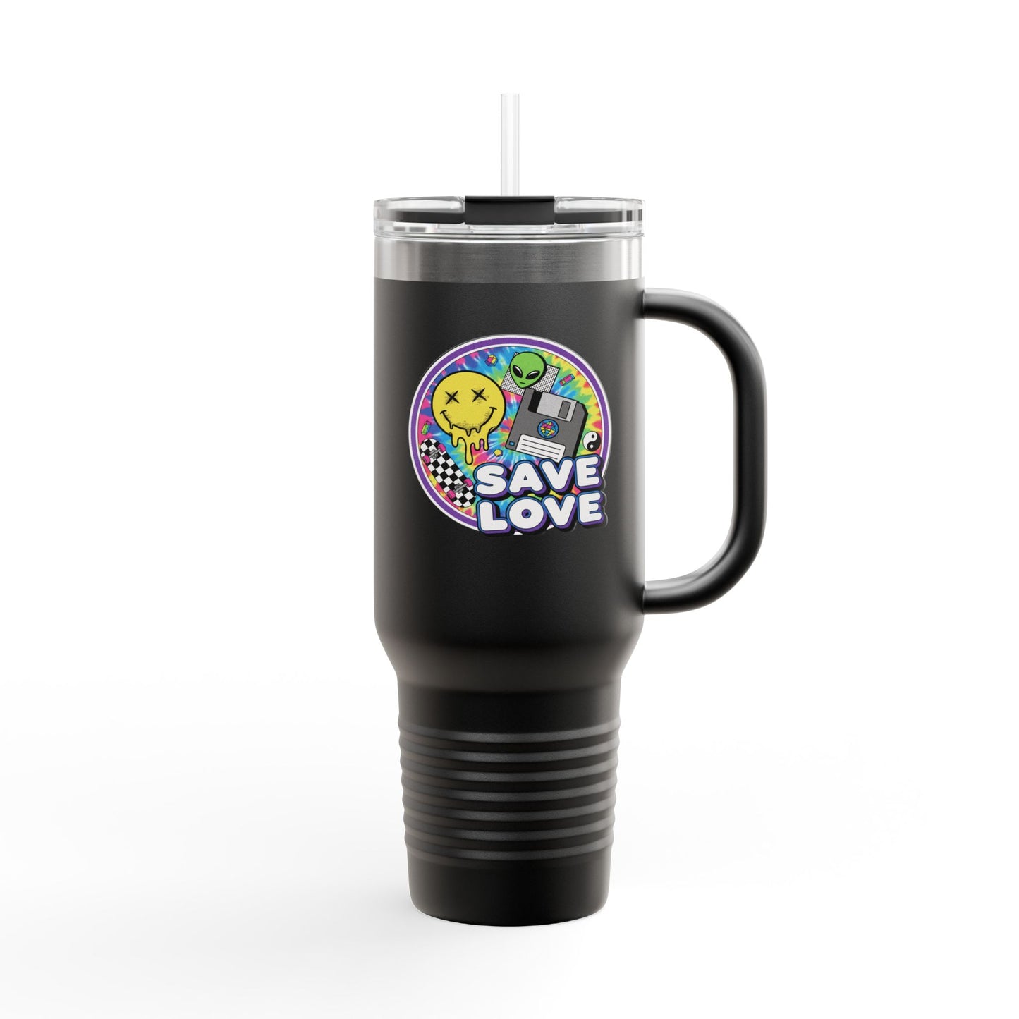Vibrant Insulated Travel Mug for Coffee Lovers | Perfect for Road Trips, Camping, Gifts, Eco-Friendly