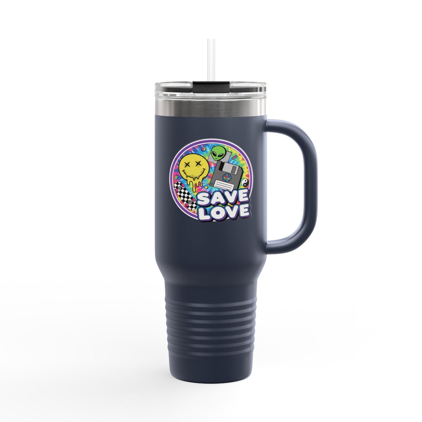 Vibrant Insulated Travel Mug for Coffee Lovers | Perfect for Road Trips, Camping, Gifts, Eco-Friendly