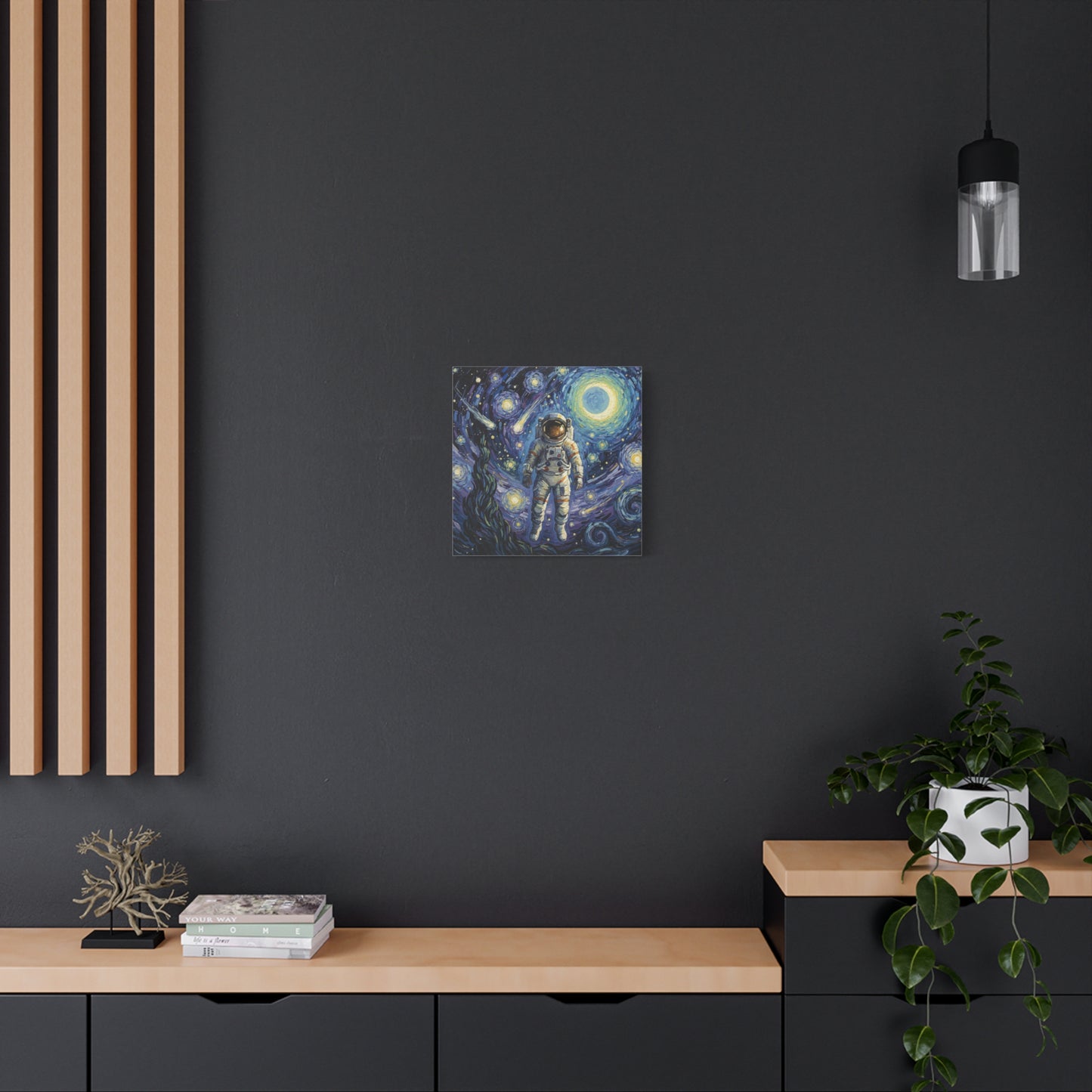 Astronaut - Starry Night Canvas Art, Cosmic Wall Decor, Space-Themed Artwork, Gift for Astronomers, Modern Home Decoration