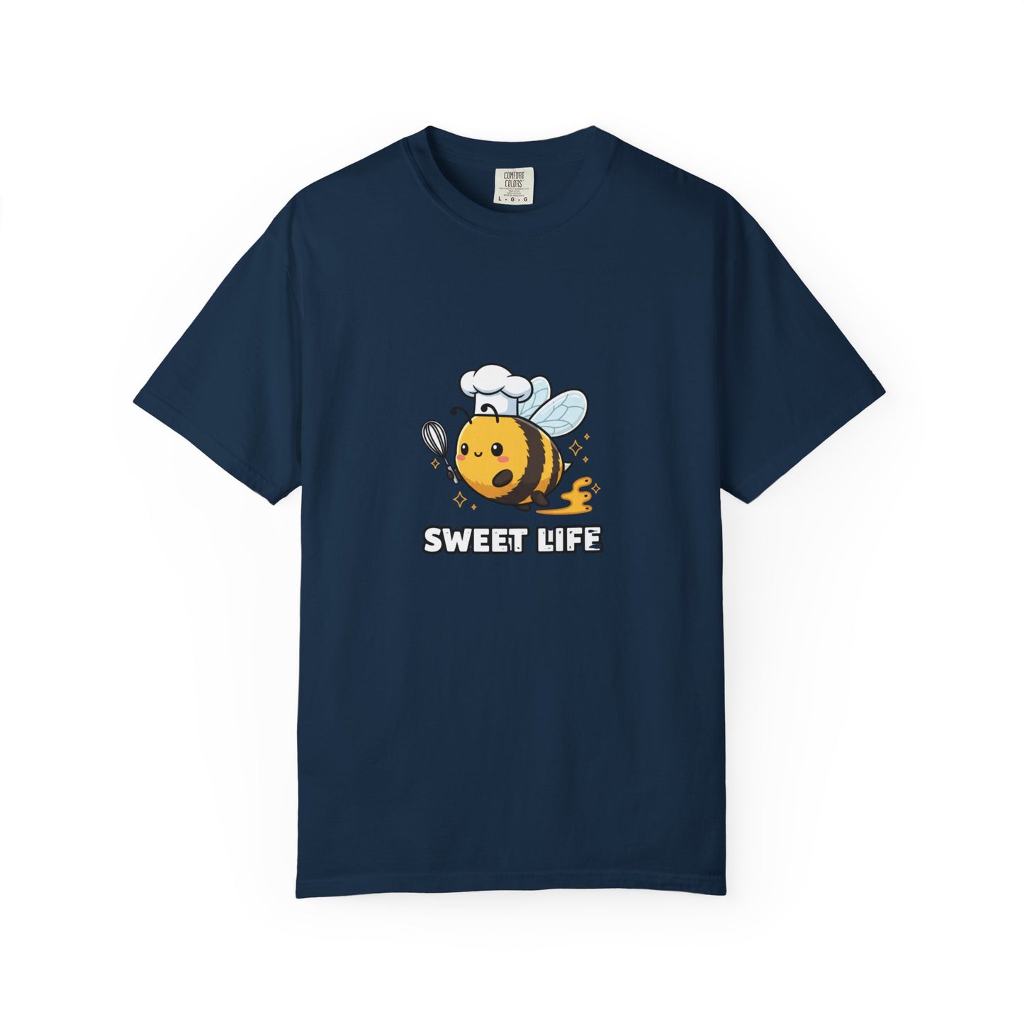 Bee-themed Unisex Garment-Dyed T-shirt, Sweet Life Shirt, Cute Bee Tee, Fun Gift for Beekeepers, Summer Casual Wear