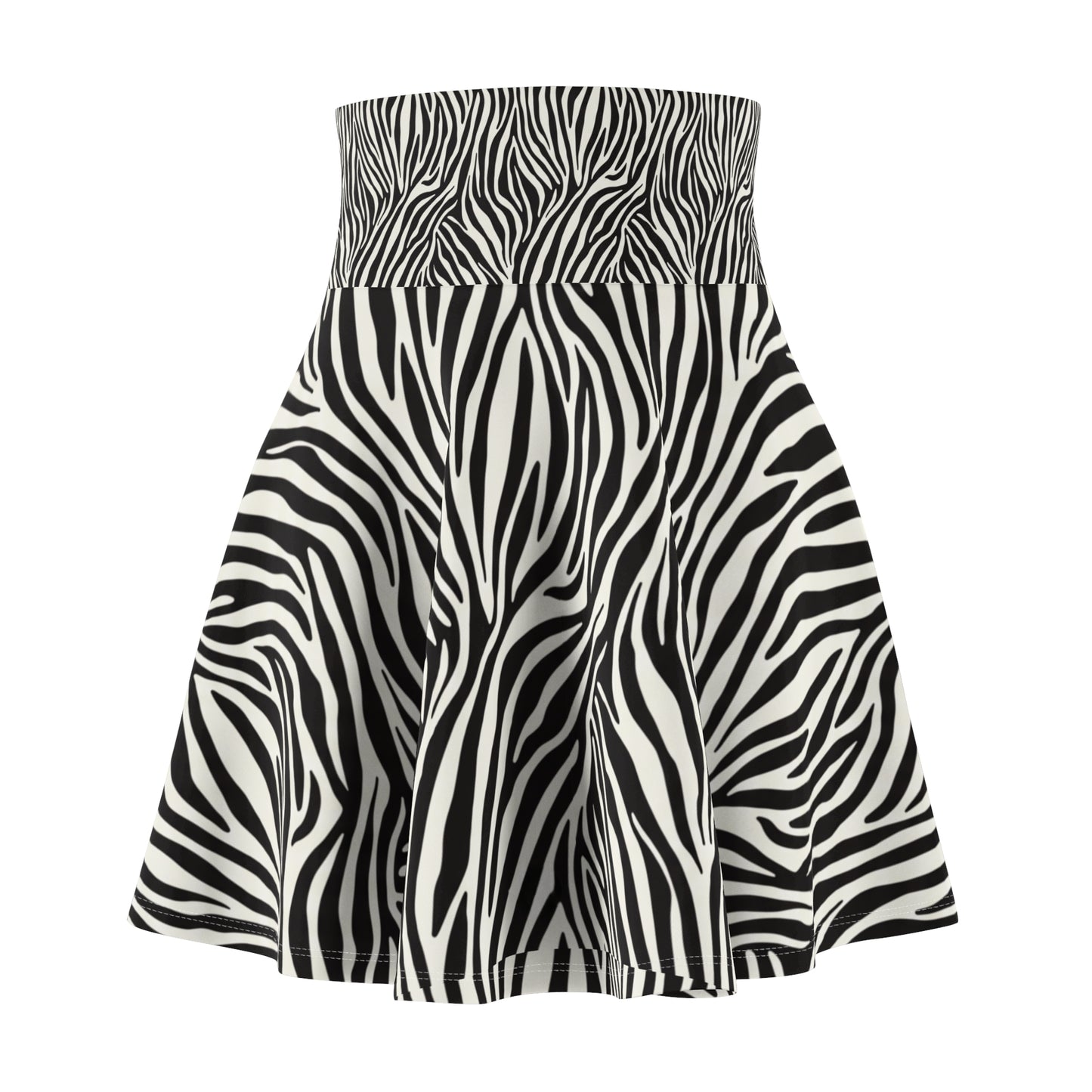 Trendy Zebra Print Skater Skirt, Fashionable Women’s Skirt, Fun Summer Skirt, Casual Outfit Essential, Gift for Her, Unique Style Skirt