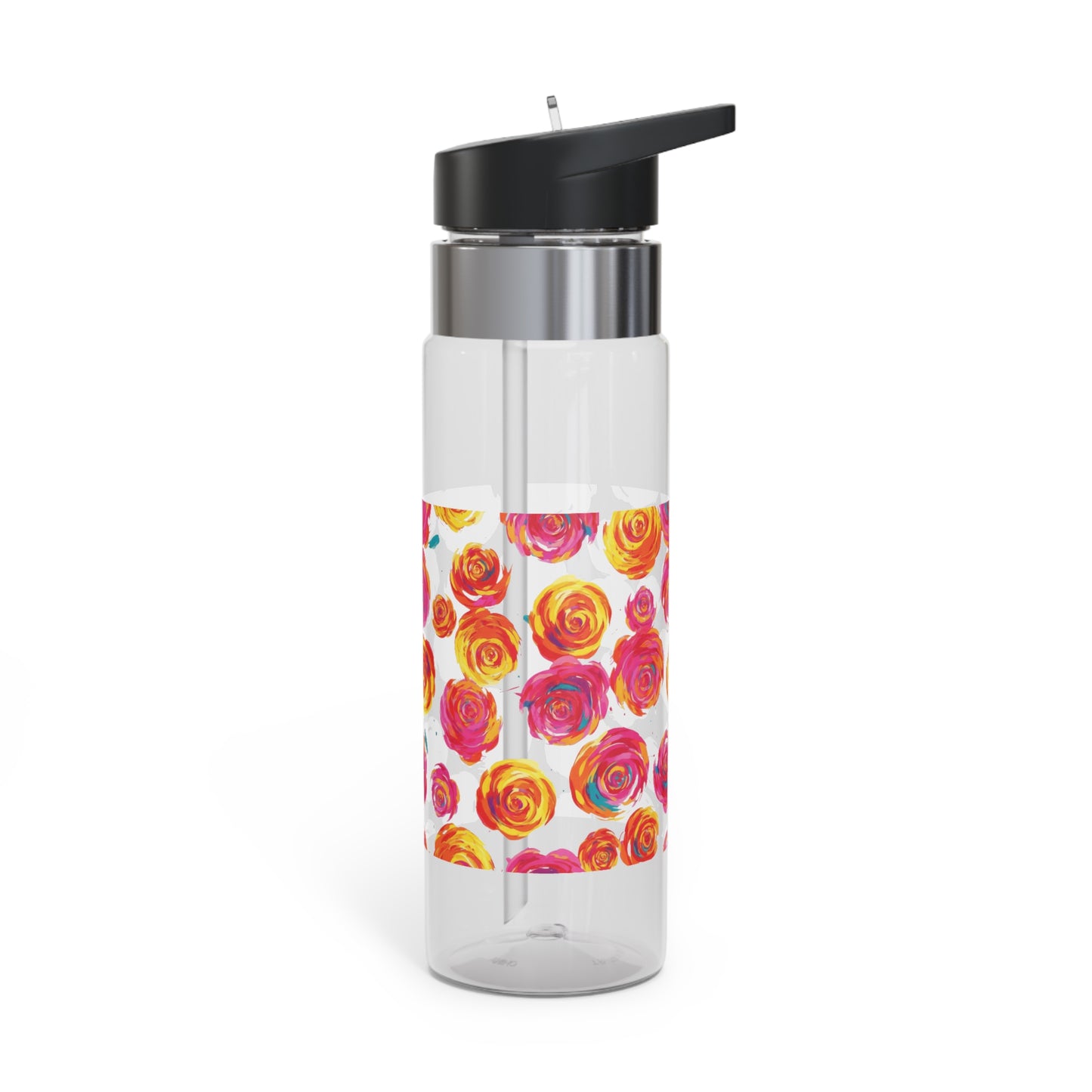 Floral Print Sport Water Bottle, Eco-Friendly Hydration, Holiday Gift, Winter Sports Gear, Fitness Water Bottle, Gym and Outdoor Essentials