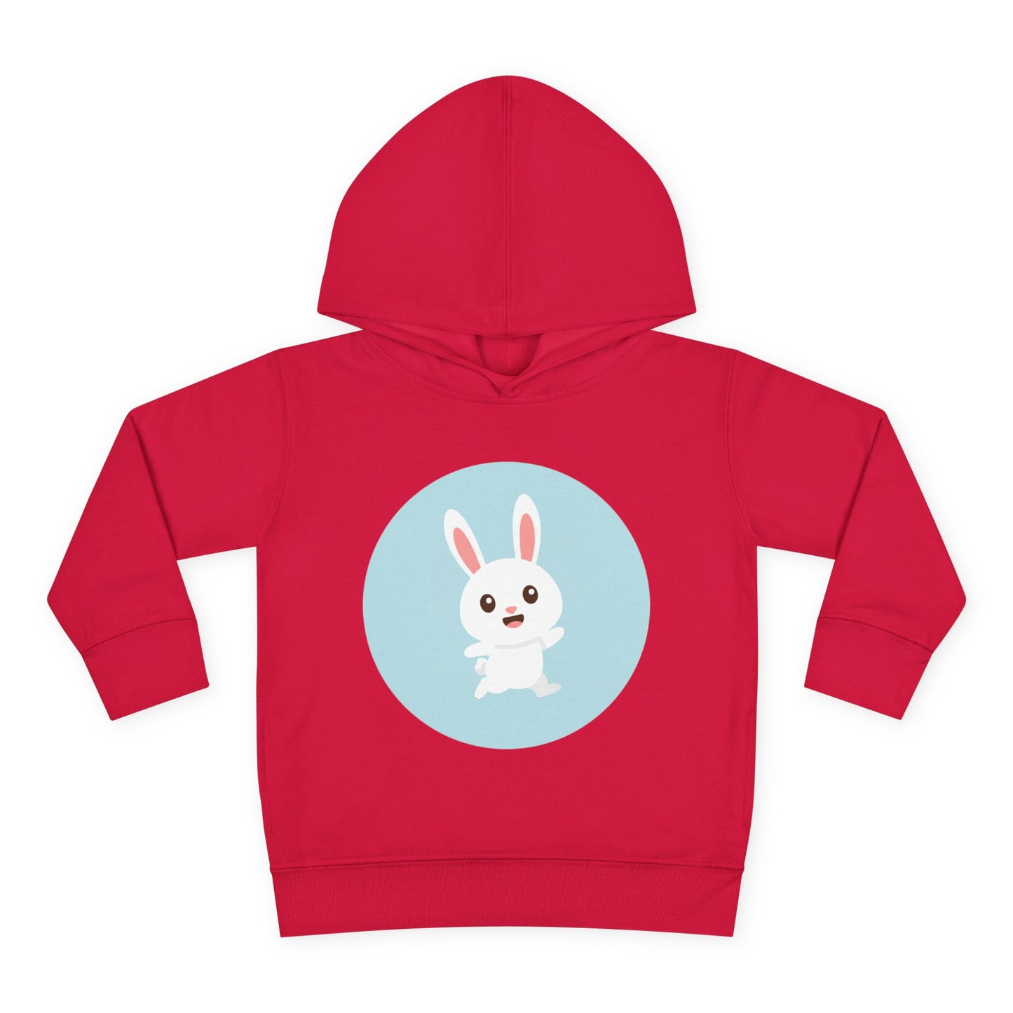 Adorable toddler pullover fleece hoodie with cute bunny design, cozy kids' clothing, spring outfits, Easter gifts, playful apparel