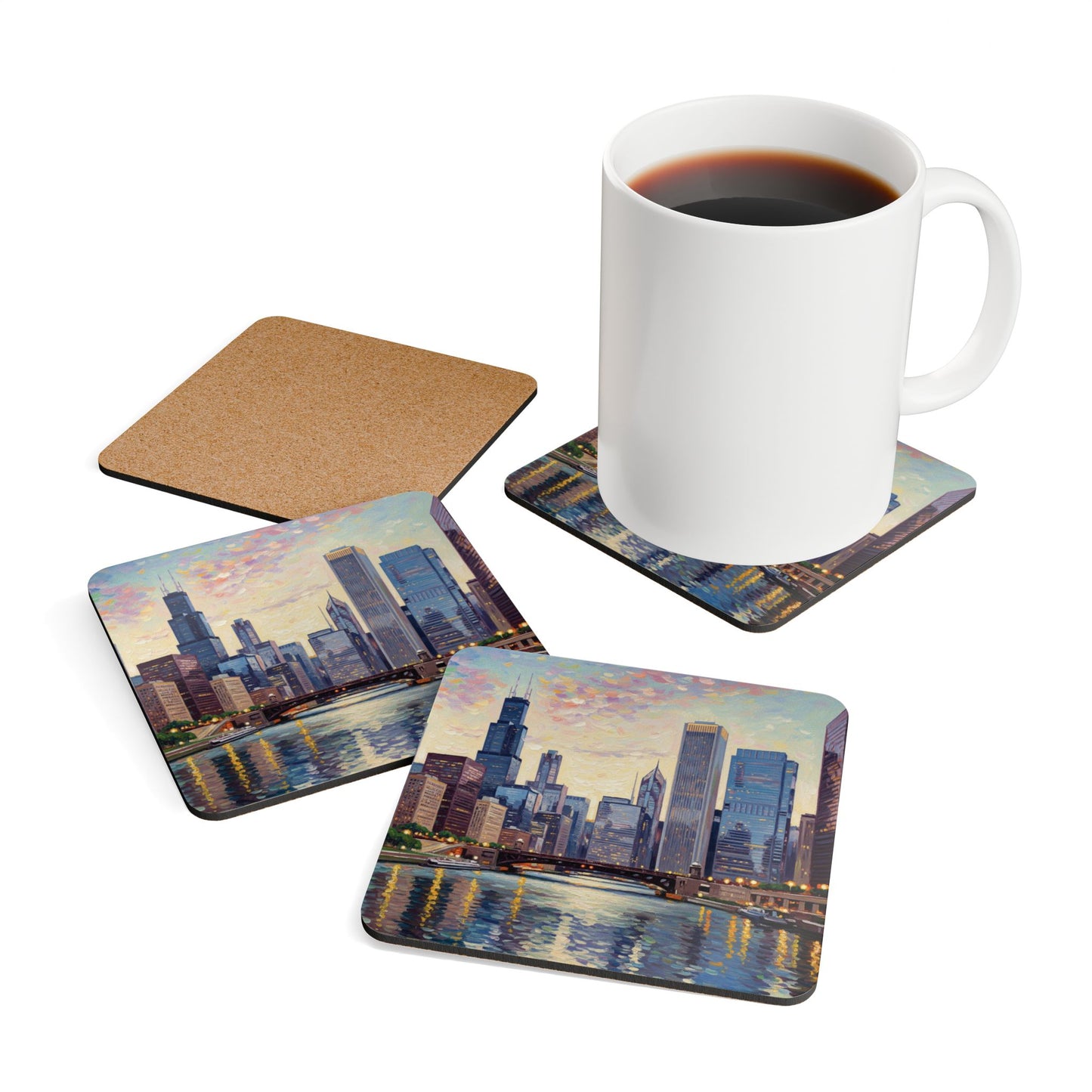 Coaster Set - Chicago Downtown Design