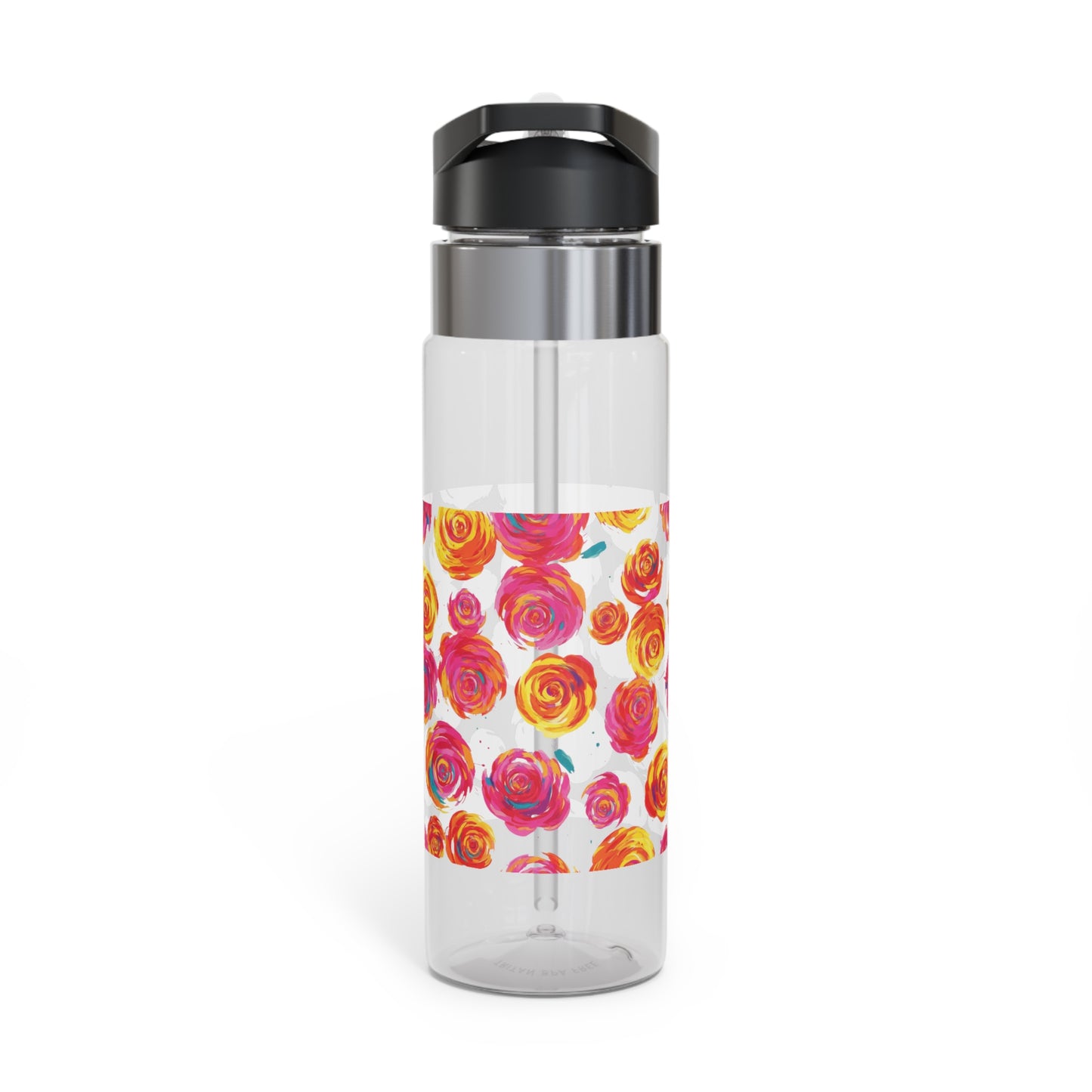 Floral Print Sport Water Bottle, Eco-Friendly Hydration, Holiday Gift, Winter Sports Gear, Fitness Water Bottle, Gym and Outdoor Essentials