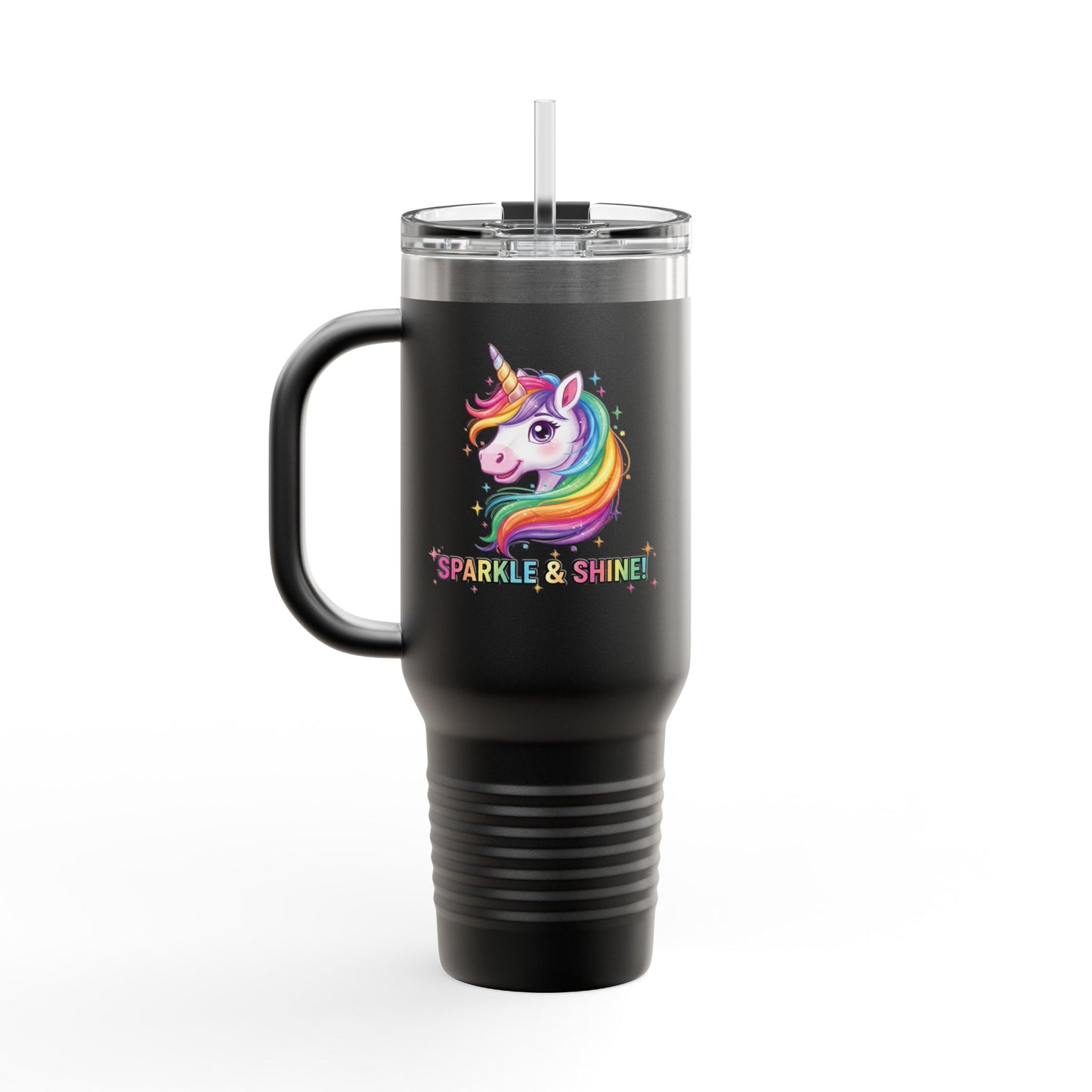 Rainbow Unicorn Insulated Travel Mug, Fun Mug for Kids, Beautiful Gift for Any Celebration, Cute Travel Mug, Party Favor, Unicorn Lover Gift