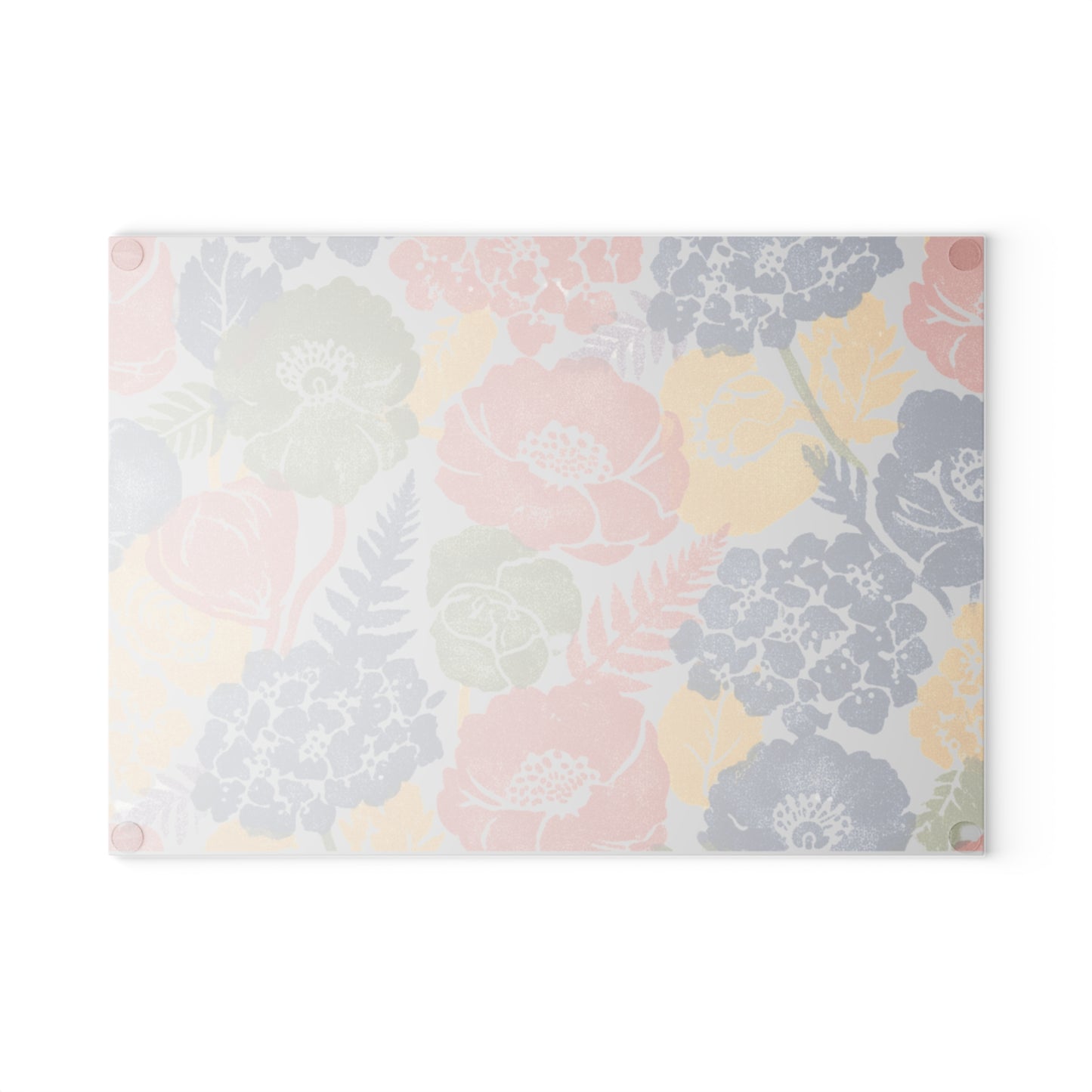 Floral Glass Cutting Board, Kitchen Decor, Gift for Home Chefs, Wedding Gift, Serving Tray, Housewarming Gift
