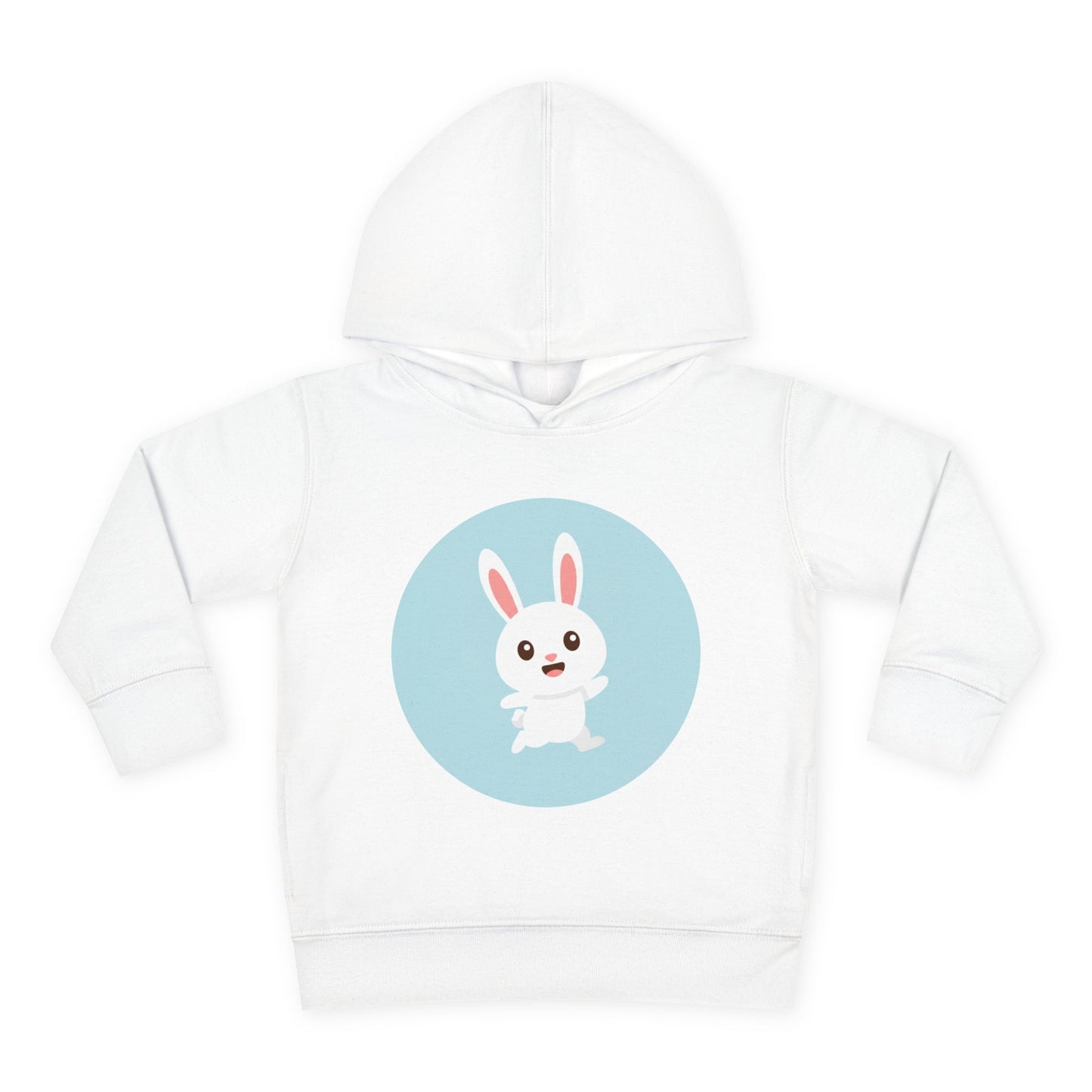 Adorable toddler pullover fleece hoodie with cute bunny design, cozy kids' clothing, spring outfits, Easter gifts, playful apparel
