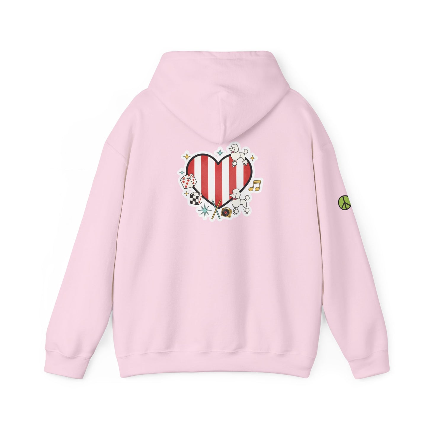 Free Spirit Heart Hoodie, Unisex Cozy Sweatshirt, Comfortable Casual Wear, Perfect for Gifting, Music Lovers, Bohemian Style
