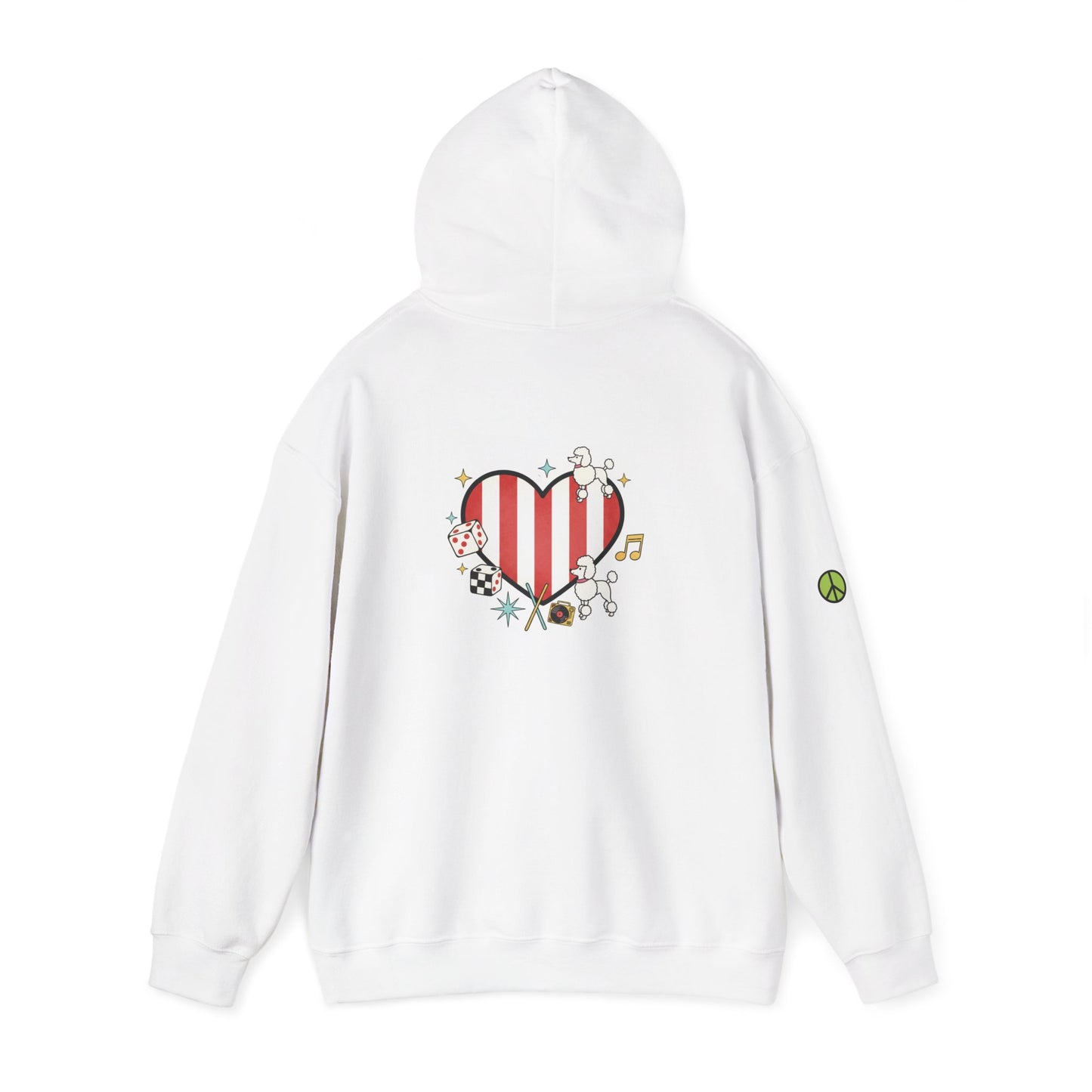 Free Spirit Heart Hoodie, Unisex Cozy Sweatshirt, Comfortable Casual Wear, Perfect for Gifting, Music Lovers, Bohemian Style