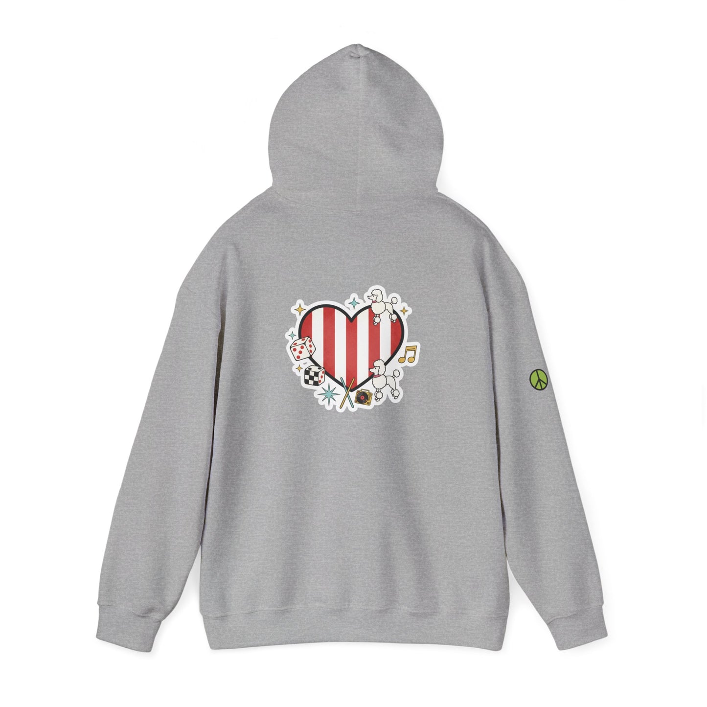 Free Spirit Heart Hoodie, Unisex Cozy Sweatshirt, Comfortable Casual Wear, Perfect for Gifting, Music Lovers, Bohemian Style