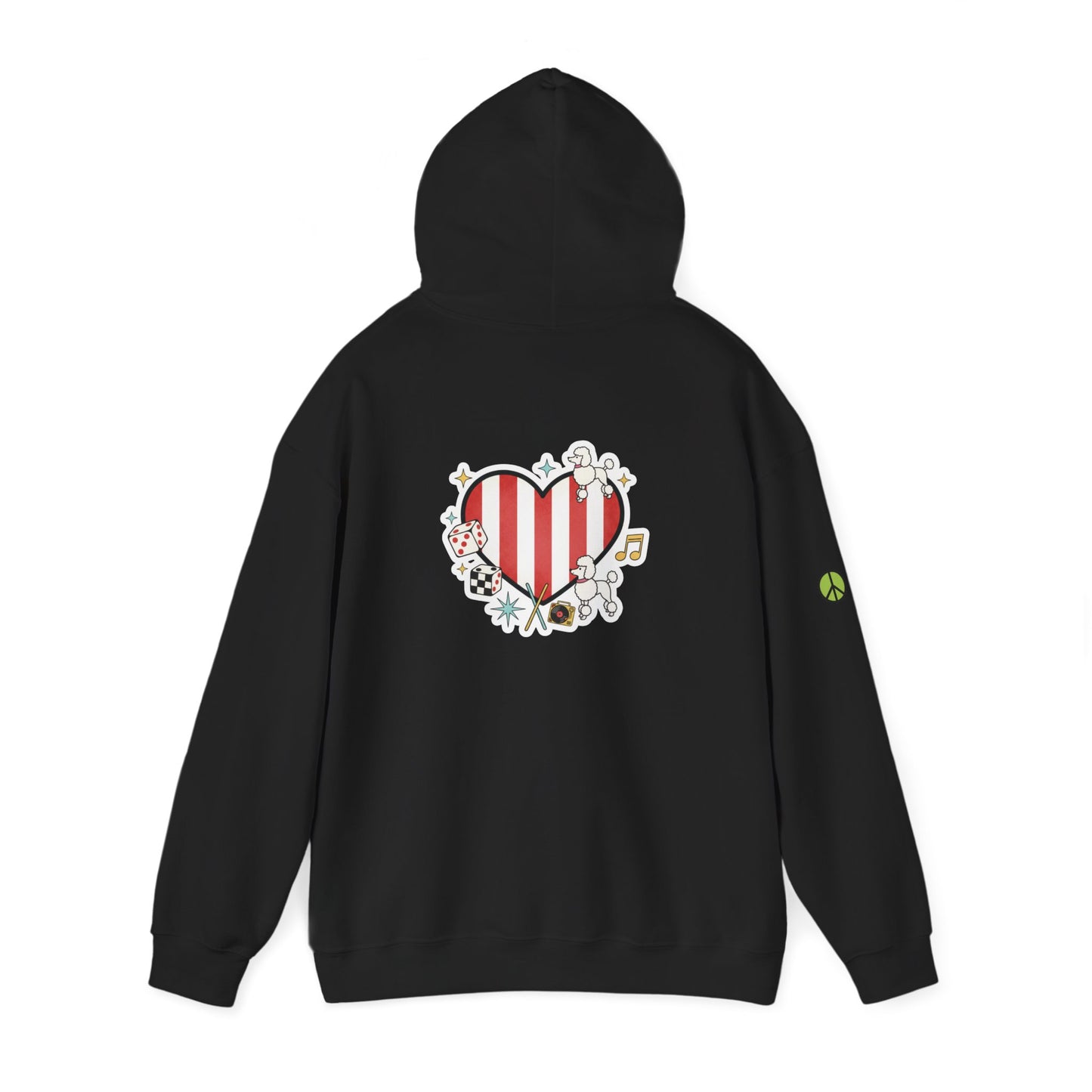 Free Spirit Heart Hoodie, Unisex Cozy Sweatshirt, Comfortable Casual Wear, Perfect for Gifting, Music Lovers, Bohemian Style
