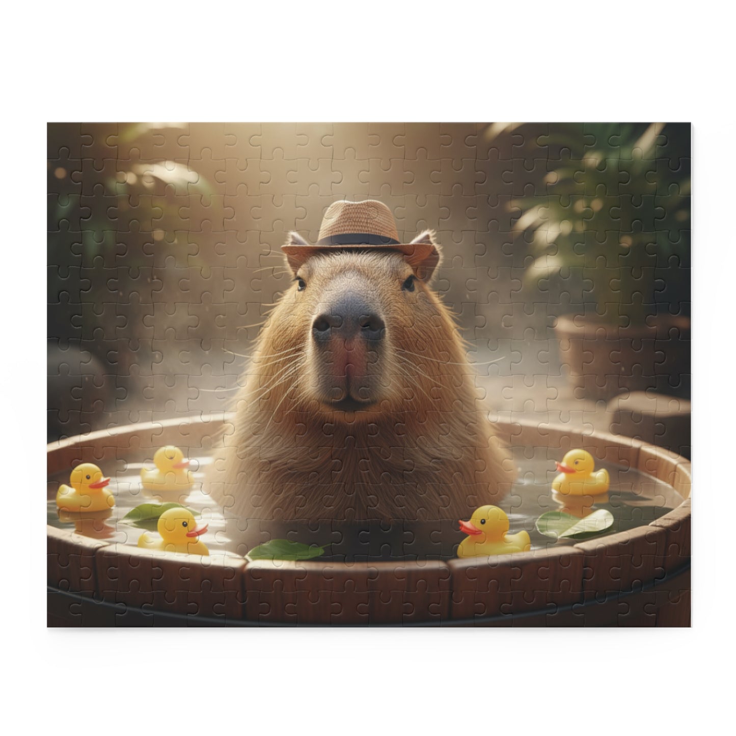Capybara Relaxation Puzzle - 120, 252, 500-Piece, Fun Gift for Animal Lovers, Cozy Home Decor, Family Game Night, Unique Birthday Present